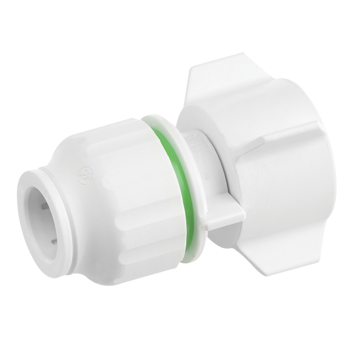 Flomasta Plastic Push-Fit Straight Tap Connectors 15mm x 3/4" 2 Pack (156HY)