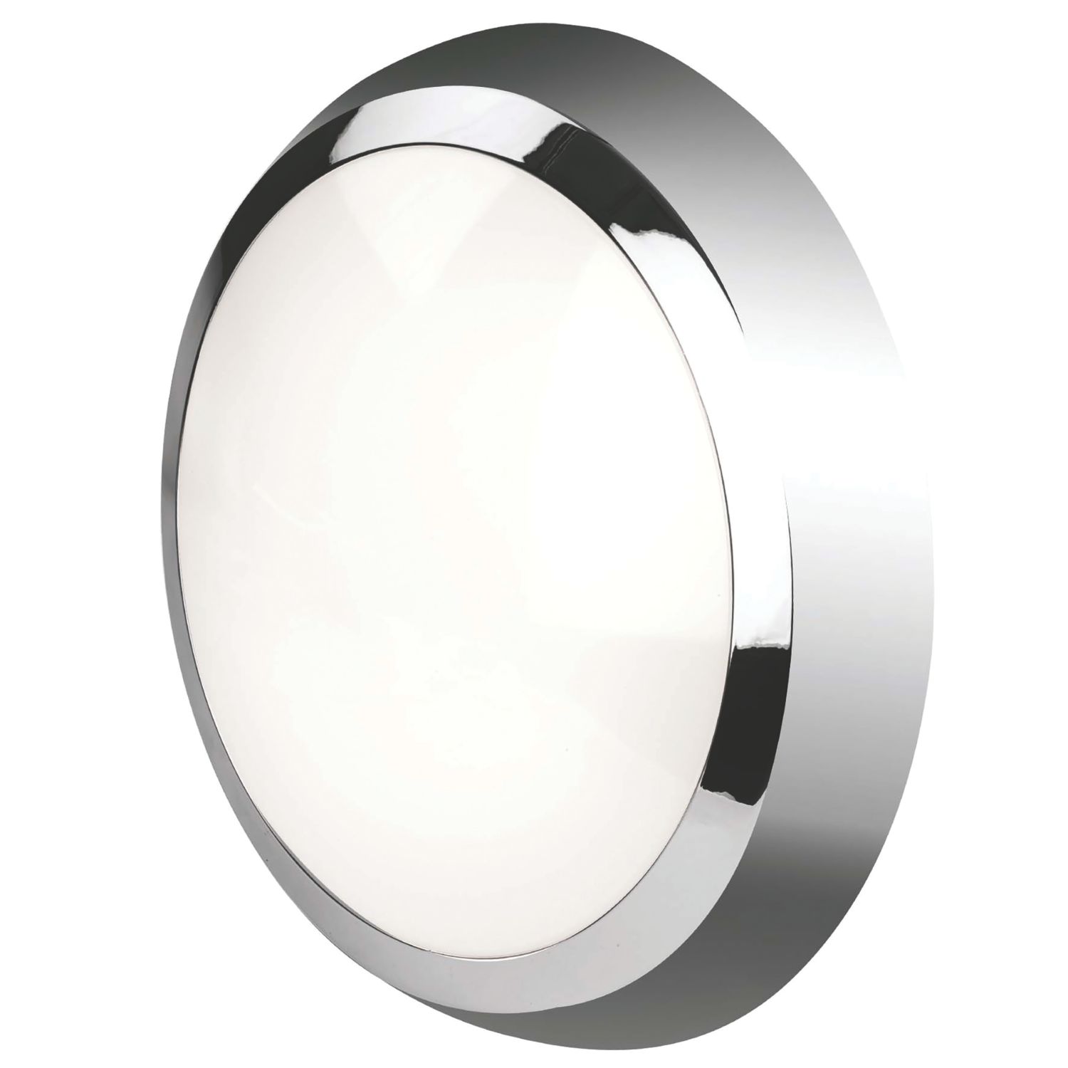 4lite KUDO LED Wall/Ceiling Light Bulkhead with Microwave Sensor Chrome 18W 1700lm (157AA)