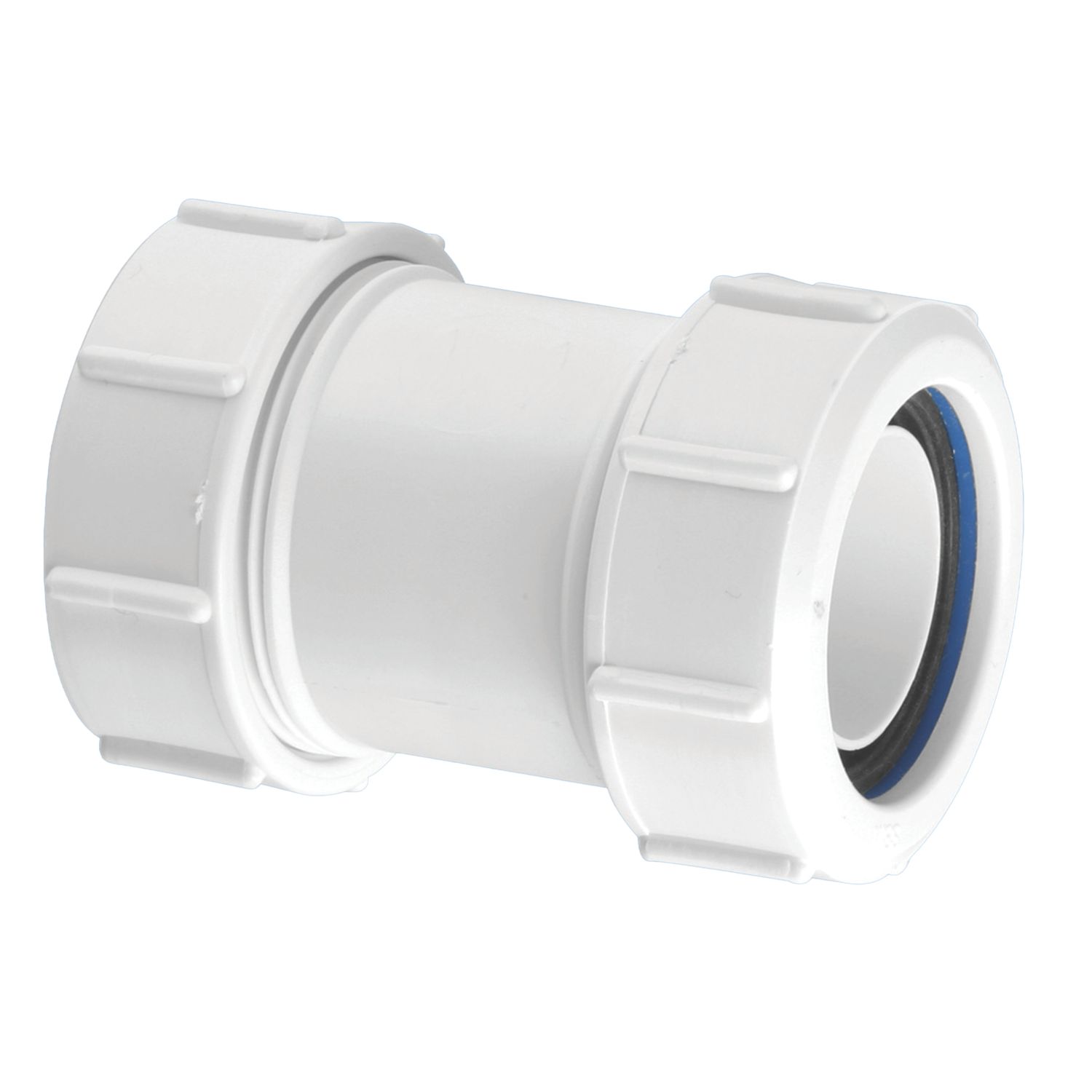 McAlpine Z28M Compression Straight Coupler White 50mm x 50mm (1586P)