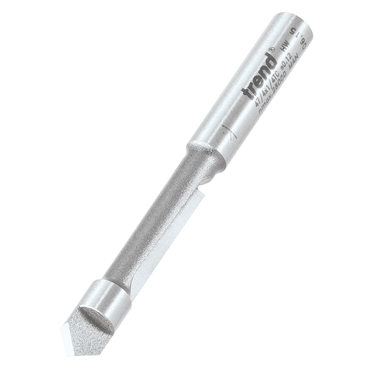 Trend 47/4X1/4TC 1/4" Straight Combi Trimmer Cutter 12.7mm x 12.7mm (158RH)