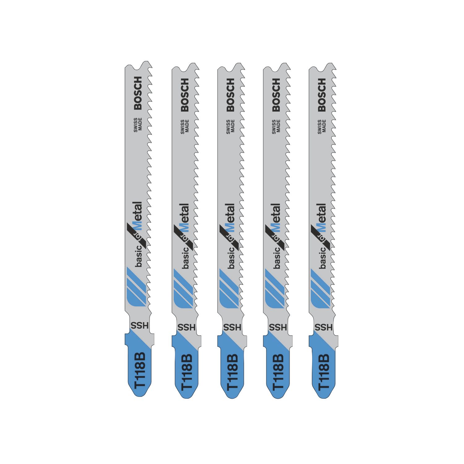 Bosch T118B Sheet Steel Jigsaw Blades 92mm 5 Pack (15939)