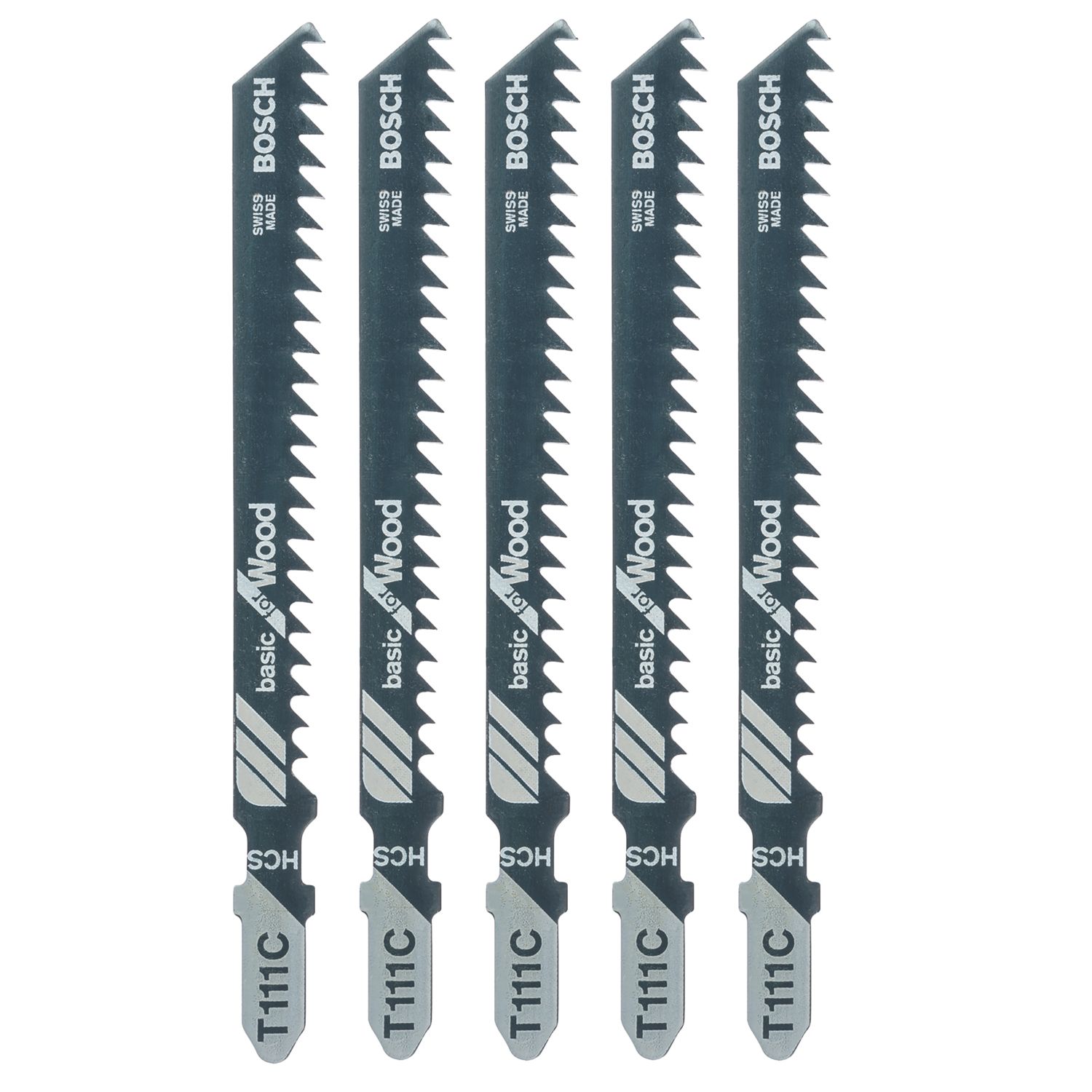 Bosch T111C Wood Jigsaw Blades 100mm 5 Pack (15998)
