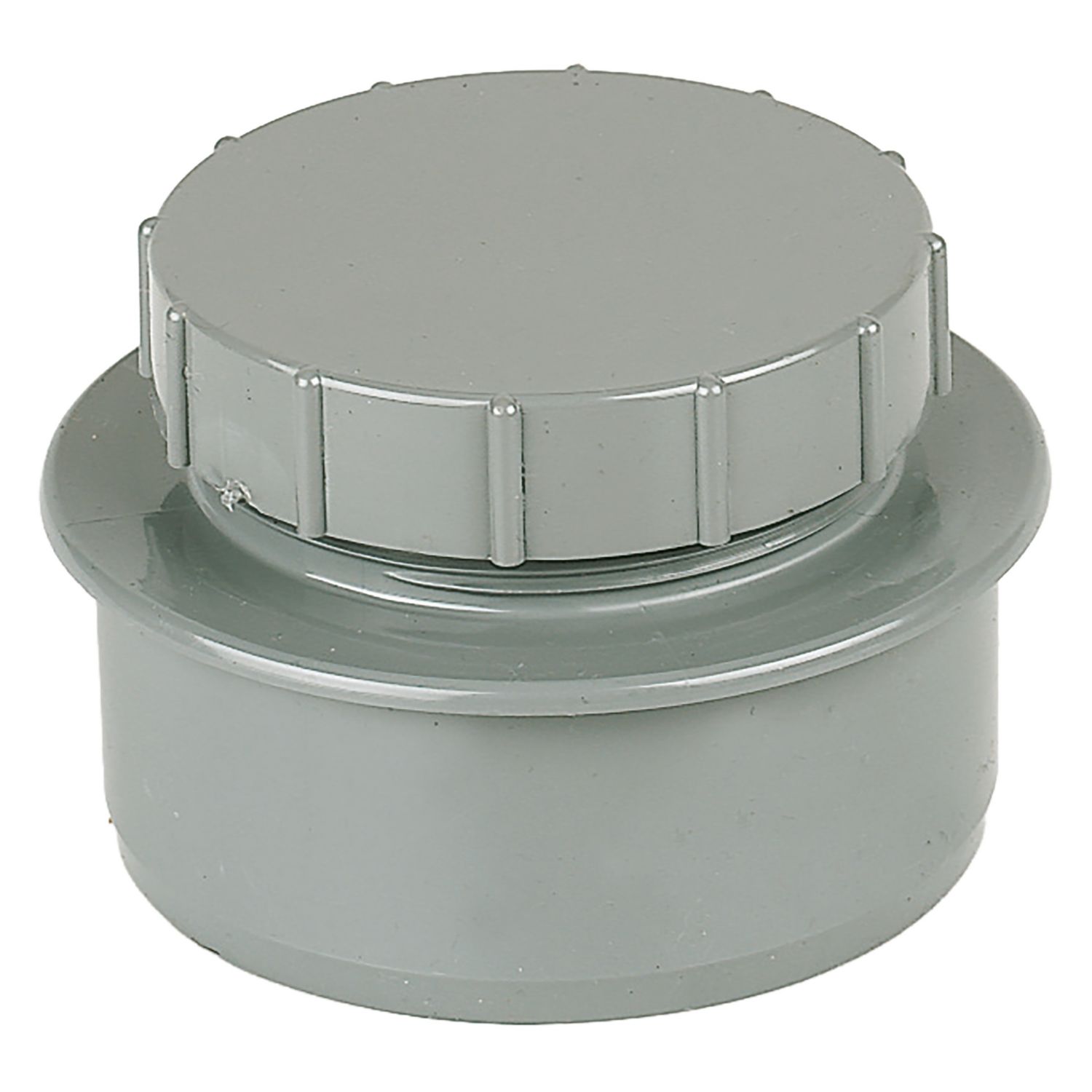 FloPlast Push-Fit Screw-On End Cap Grey 110mm (16026)