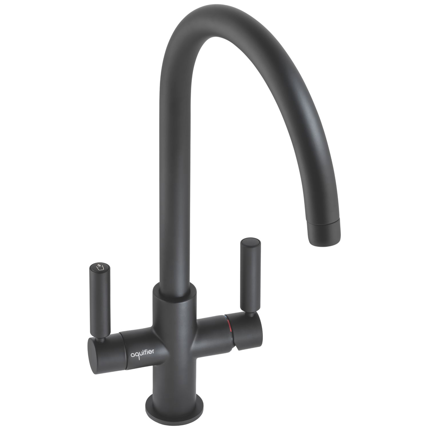 Abode Globe Aquifier 3-Way Deck Mounted Filter Tap Matt Black (161RK)