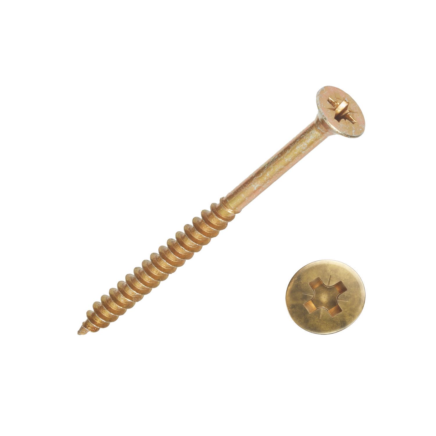 Goldscrew PZ Double-Countersunk Thread Cutting Multipurpose Screws 5mm x 70mm 100 Pack (16221)