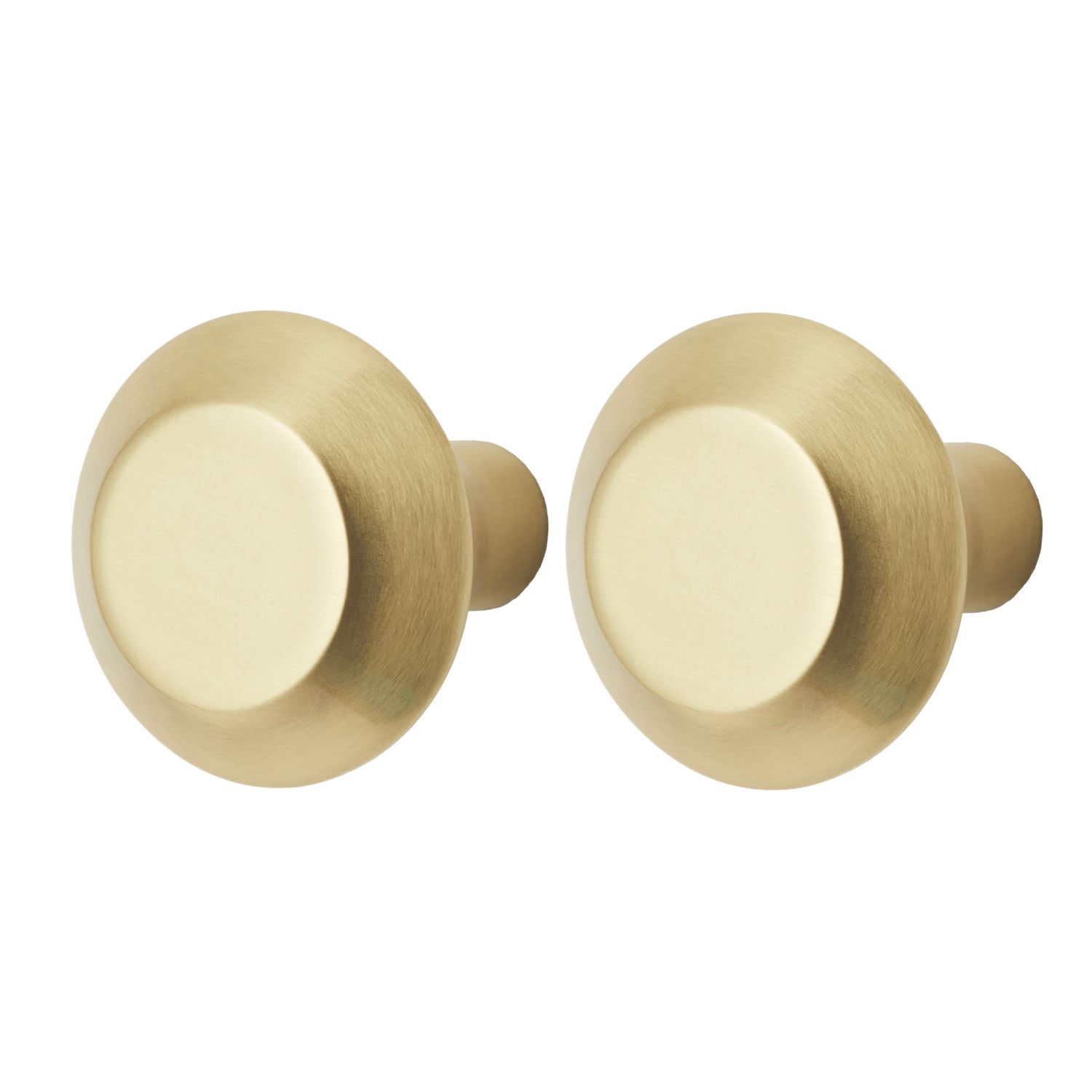 Essentials Nutmeg Prism Cabinet Knob Brushed Brass 32mm 2 Pieces (162AA)