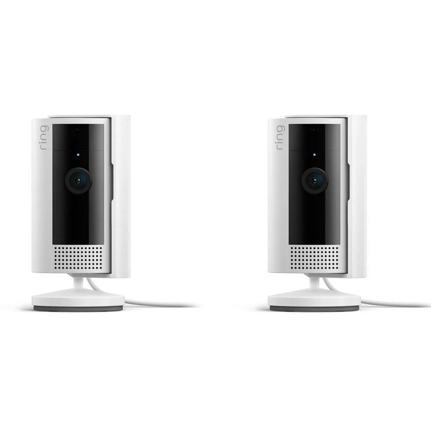 Ring Mains-Powered White Wired 1080p Indoor Cylinder Smart Cameras (2nd Gen) 2 Pack (163KC)