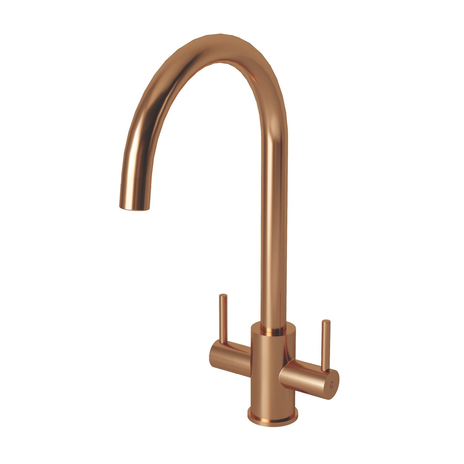 ETAL Dart Twin Lever Kitchen Mixer Tap Brushed Copper (164FJ)
