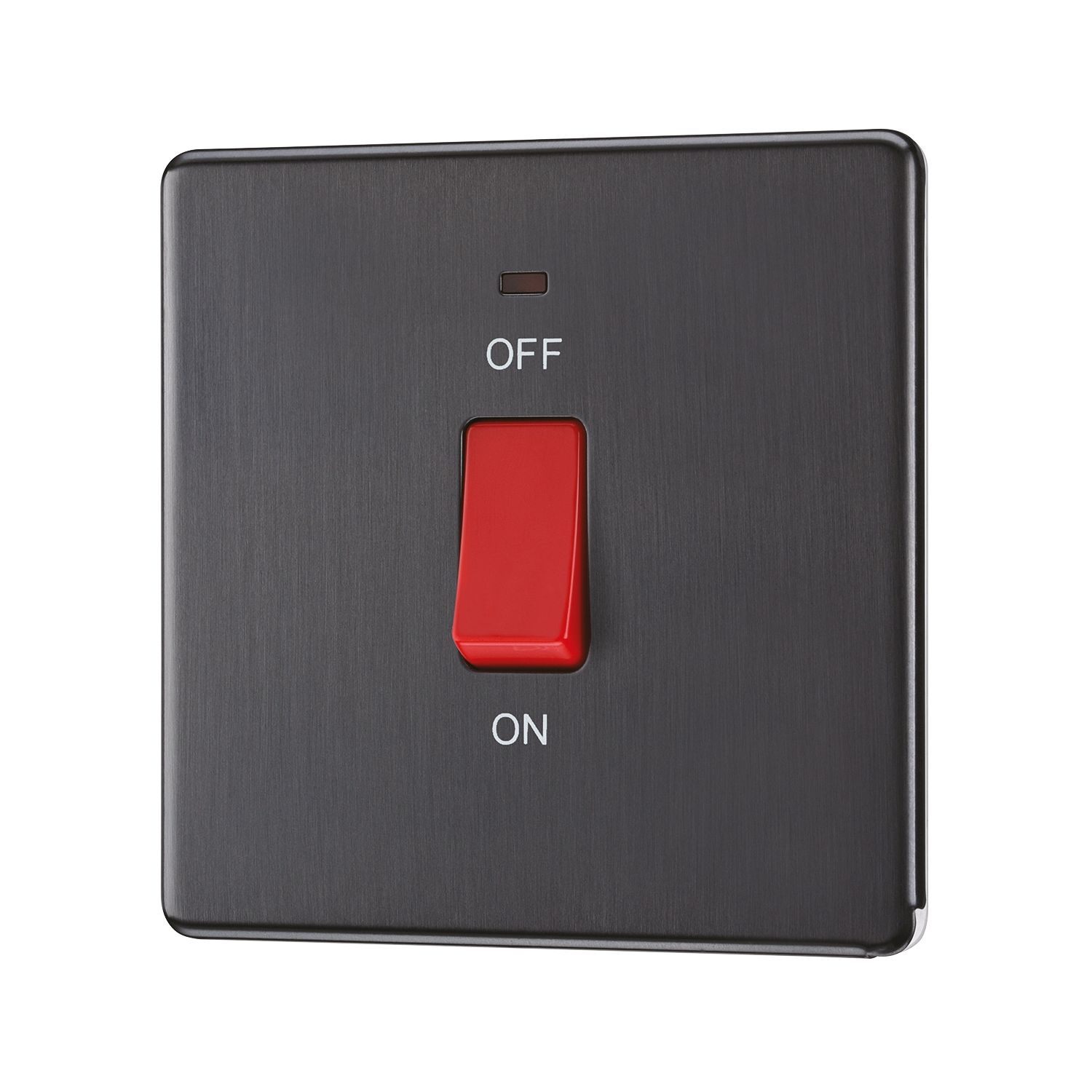 LAP 45A 1-Gang DP Cooker Switch Slate Grey with LED (165KJ)