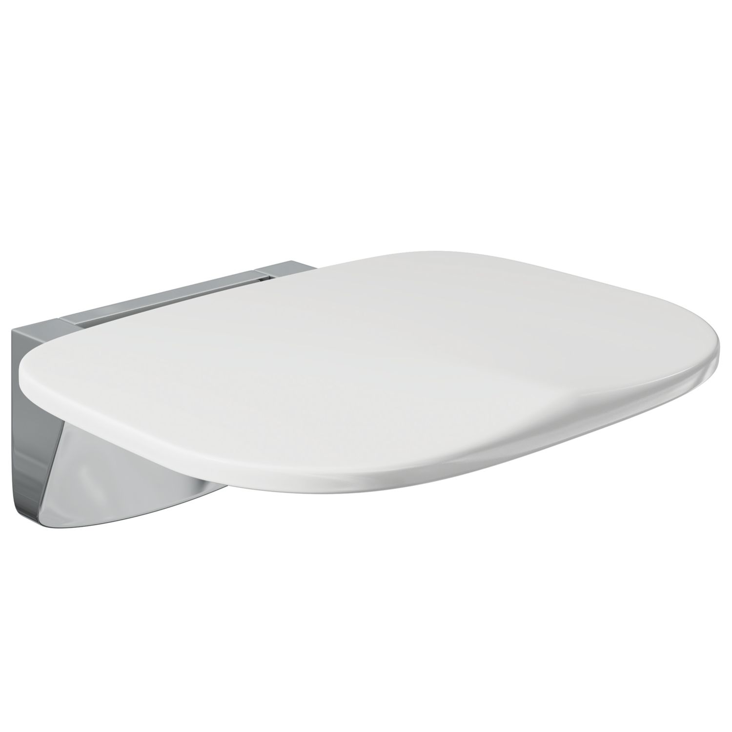 ETAL Wall Mounted Fold Down Shower Seat White (166RL)