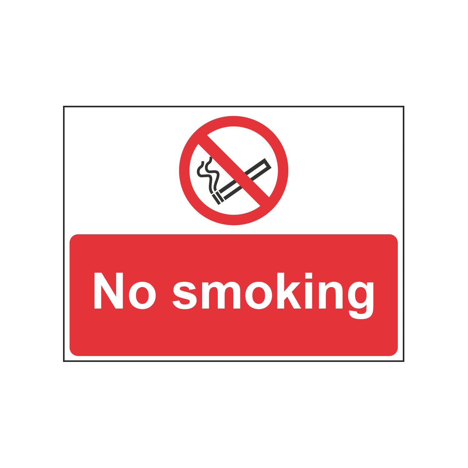 Essentials "No Smoking" Sign 450mm x 600mm (167HL)