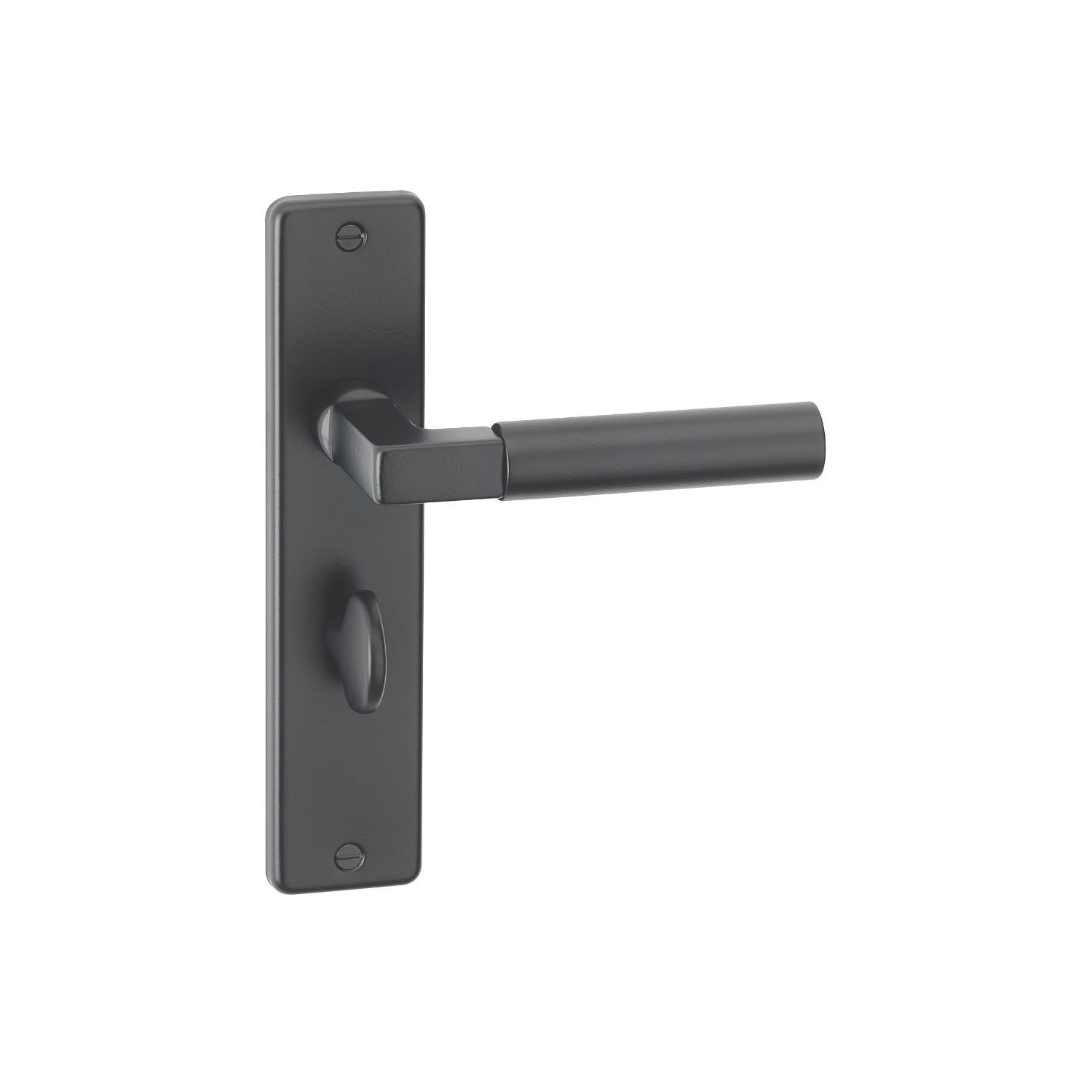 Urfic Windsor Fire Rated Lever on Backplate Bathroom Lock Pair Black (167JA)