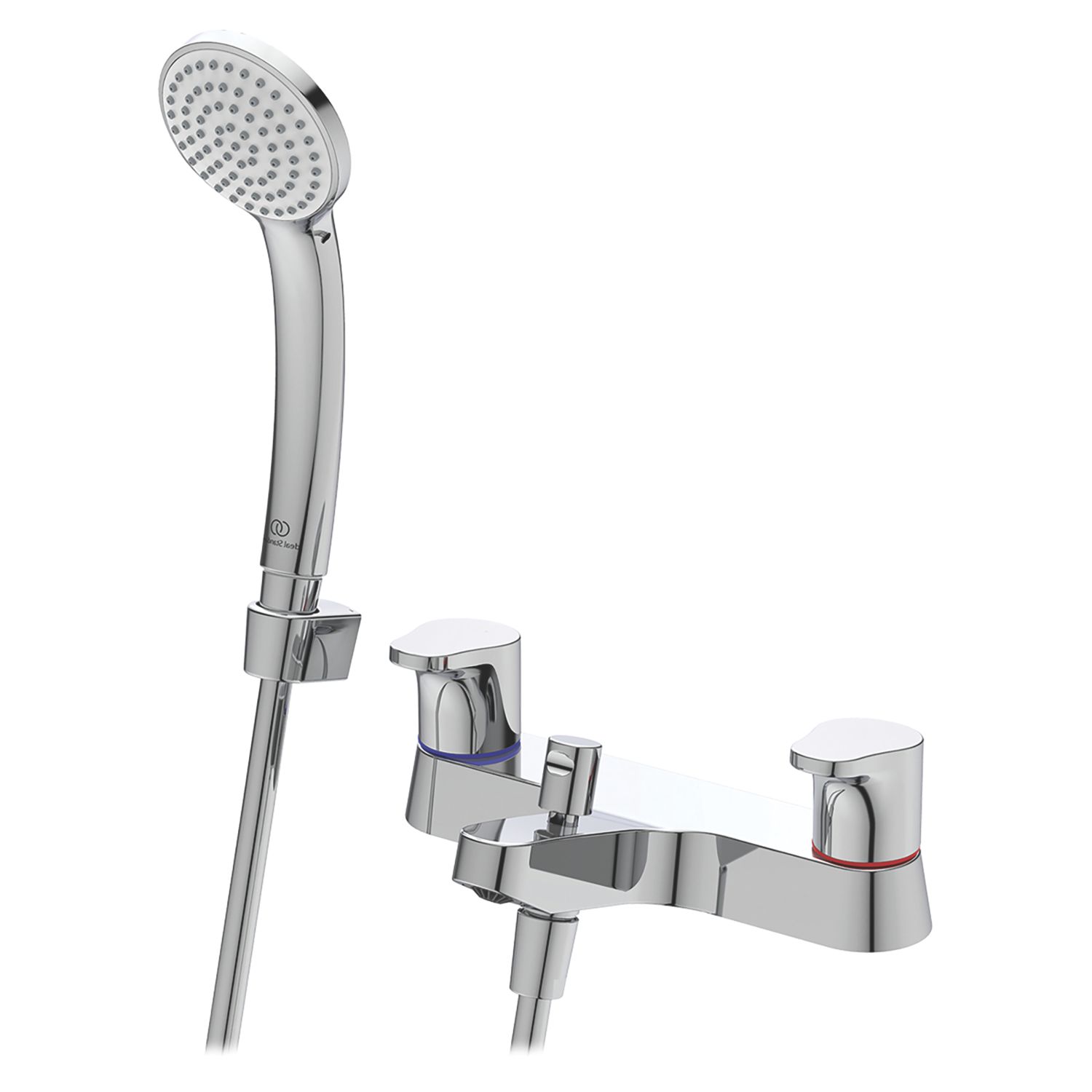 Ideal Standard Cerabase Chrome 81mm Deck Mounted Dual Control Manual Shower Mixer Tap (167KC)