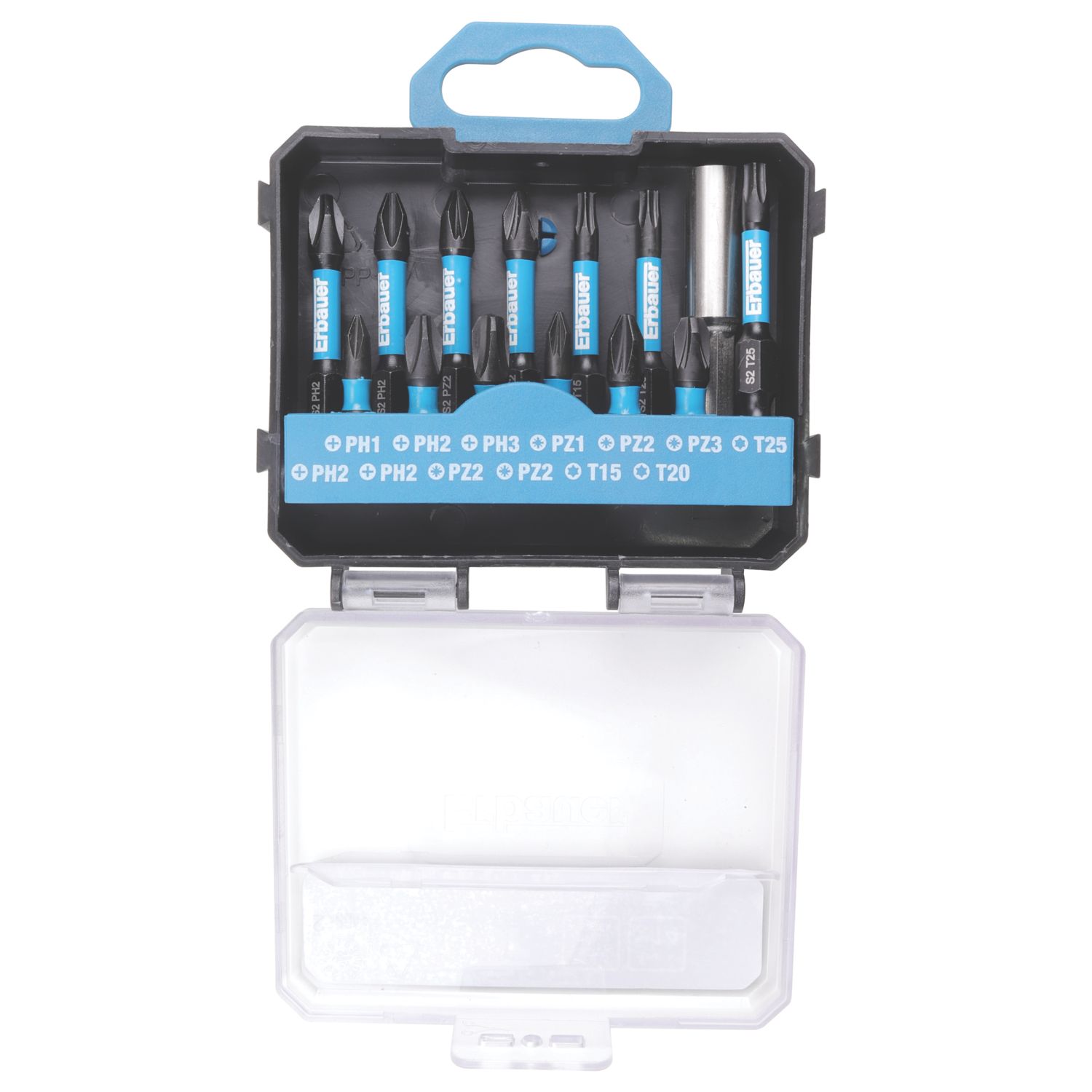 Erbauer 1/4" Hex Shank Mixed Screwdriver Bits 14 Piece Set (170JL)
