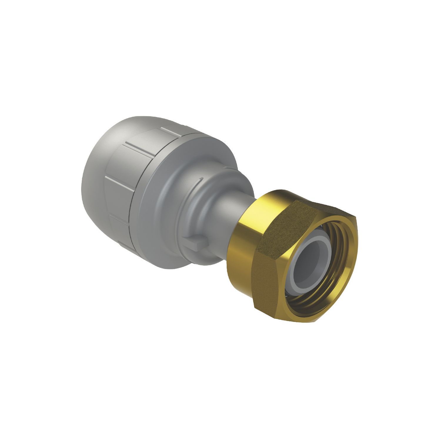 PolyPlumb Enhanced Plastic Push-Fit Straight Tap Connector 15mm x 1/2" (171RF)