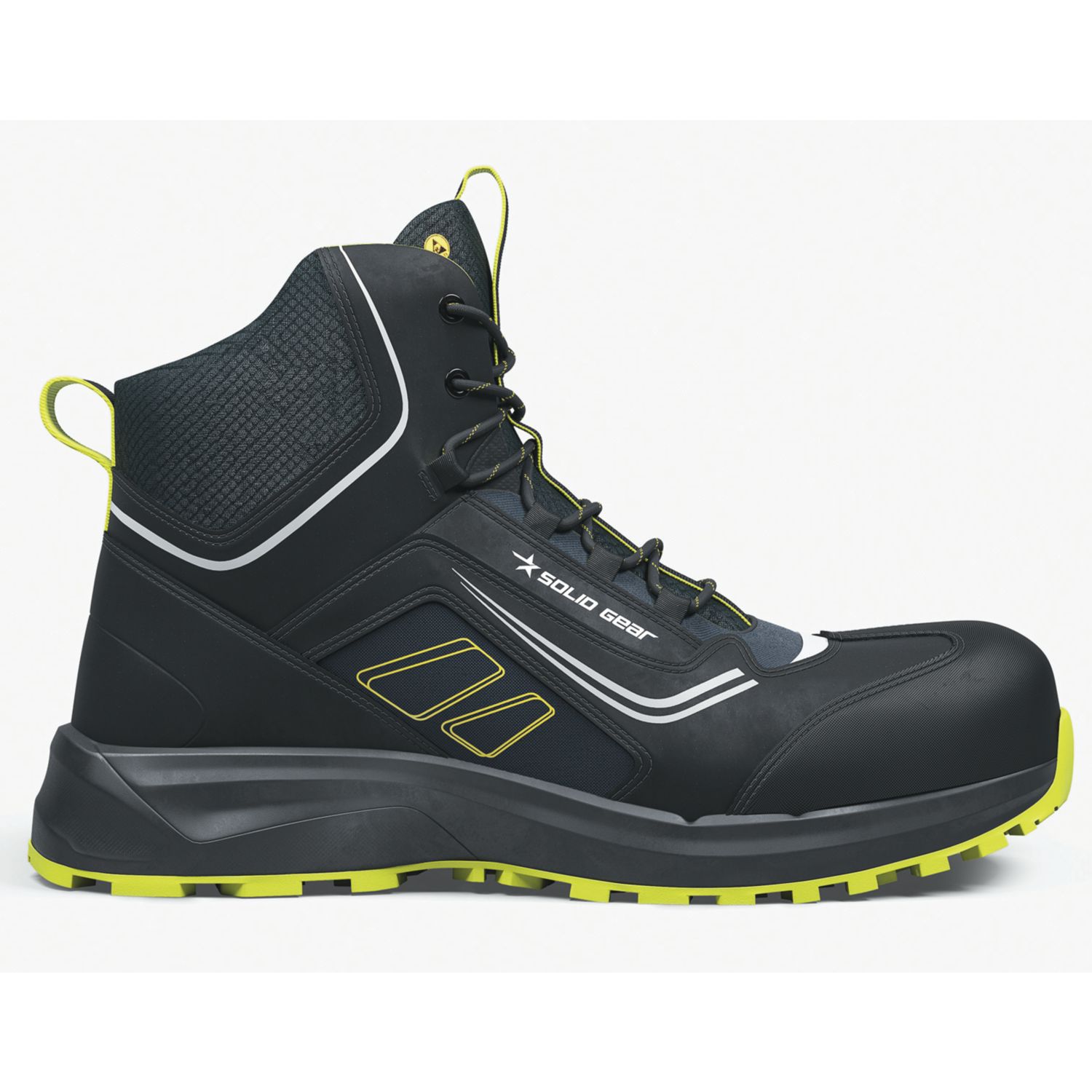 Solid Gear Adapt Mid Size 9 Black Water-Resistant Safety Boots (172TV)