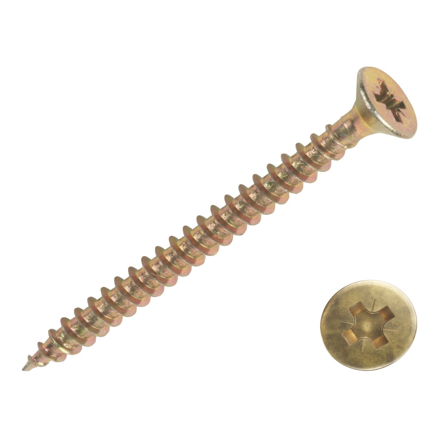 Goldscrew PZ Double-Countersunk Thread Cutting Multipurpose Screws 4.5mm x 50mm 200 Pack (17324)