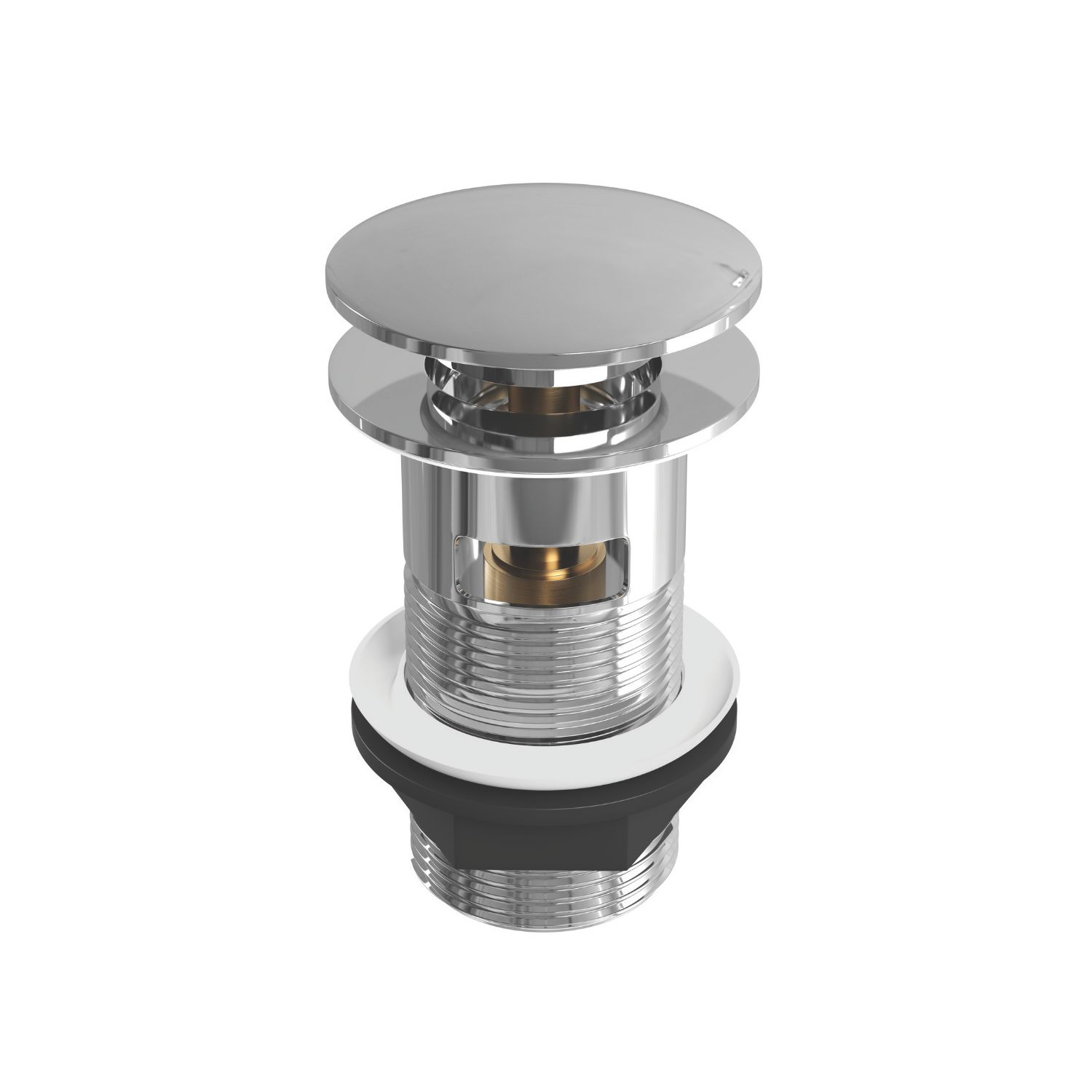 ETAL Slotted Mushroom Push Button Basin Waste Chrome 66mm (173VN)