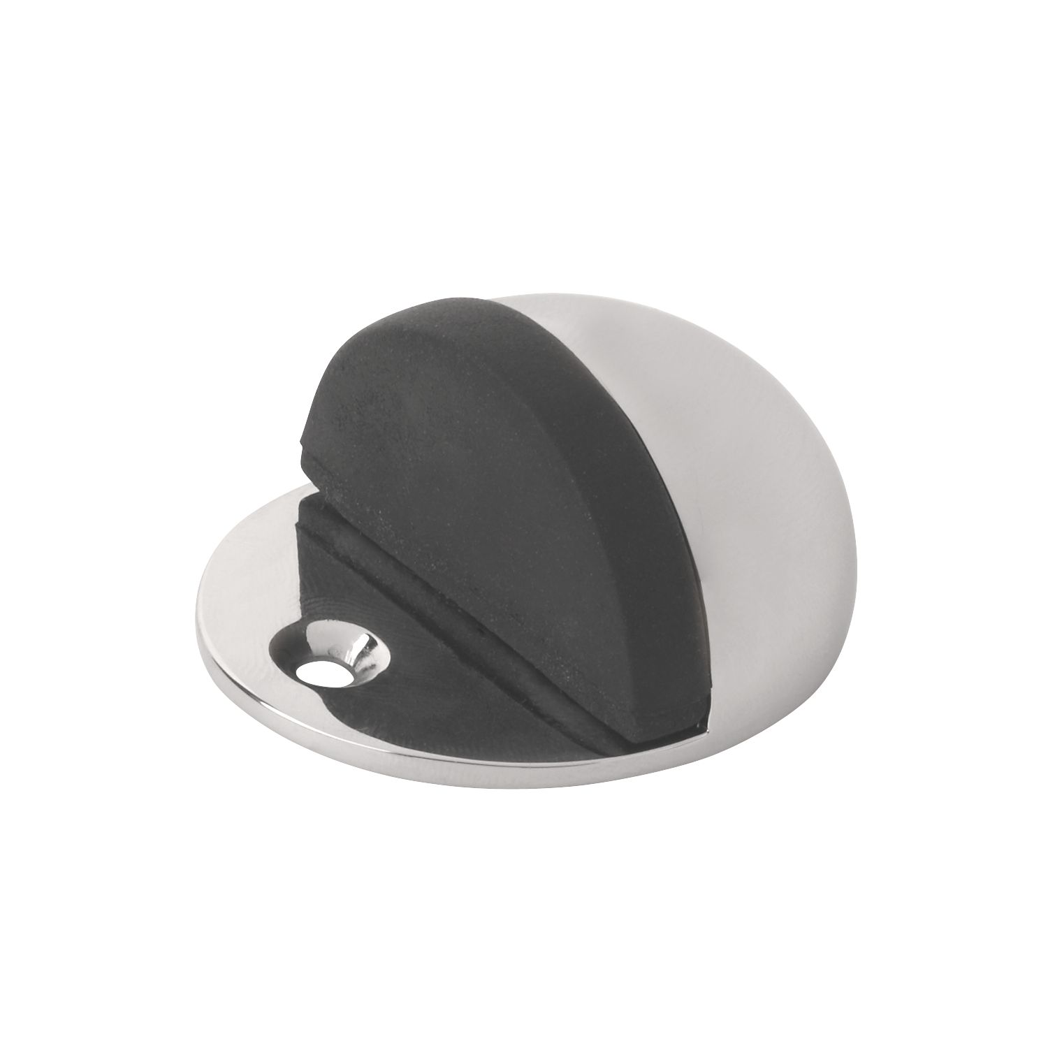 Oval Door Stops 48 x 21mm Polished Chrome 2 Pack (17461)