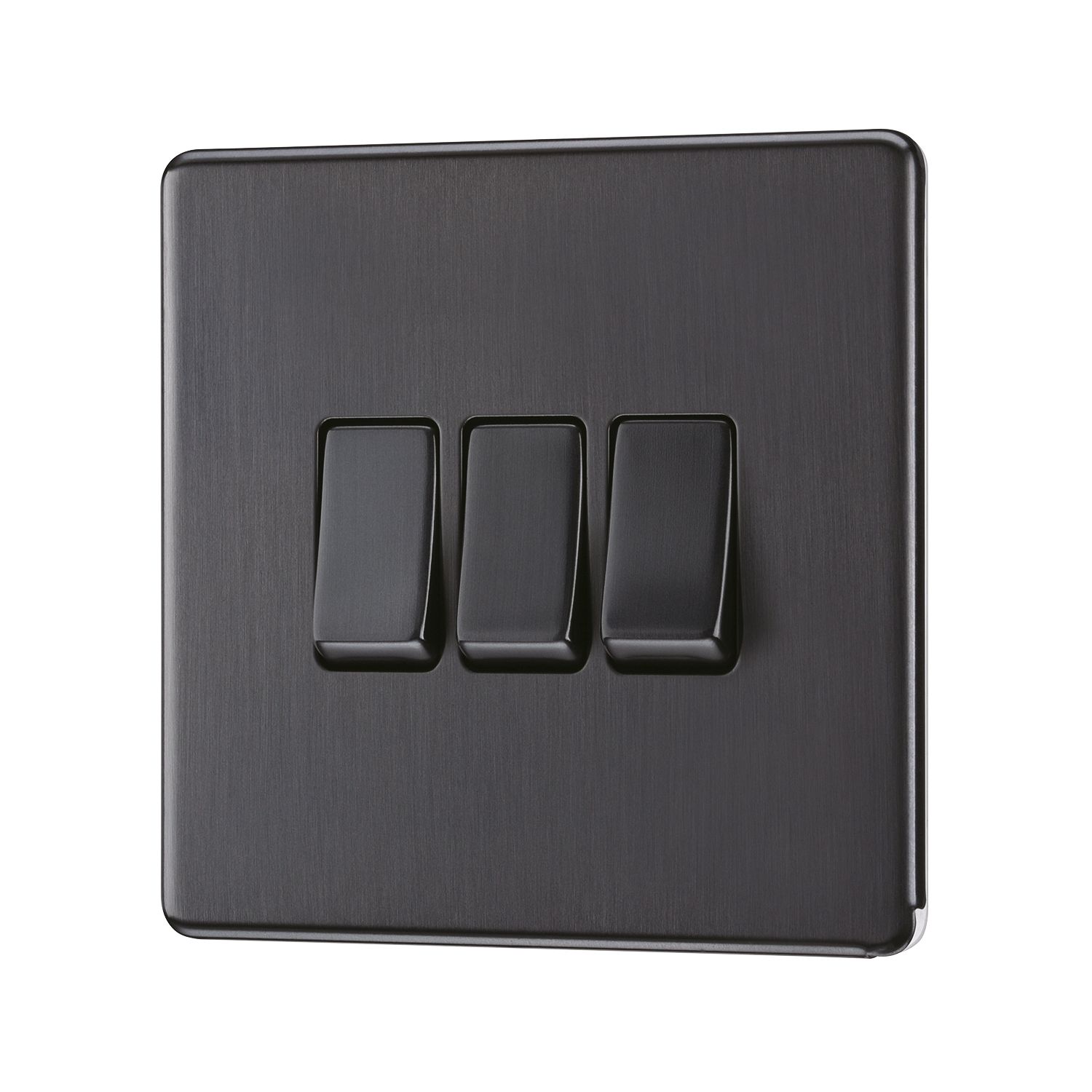 LAP 20A 16AX 3-Gang 2-Way Light Switch Slate Grey (174KJ)
