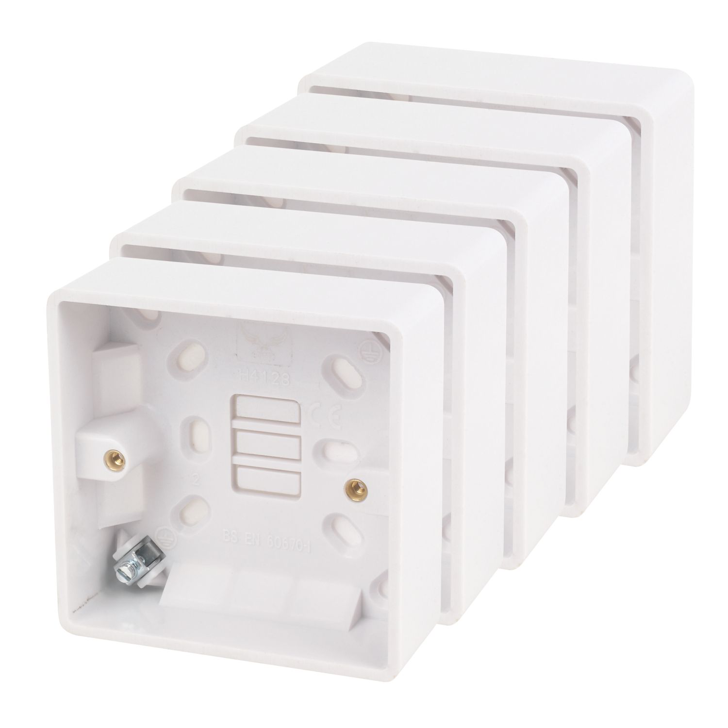 LAP 1-Gang Surface Pattress Back Boxes 32mm 5 Pack (17573)