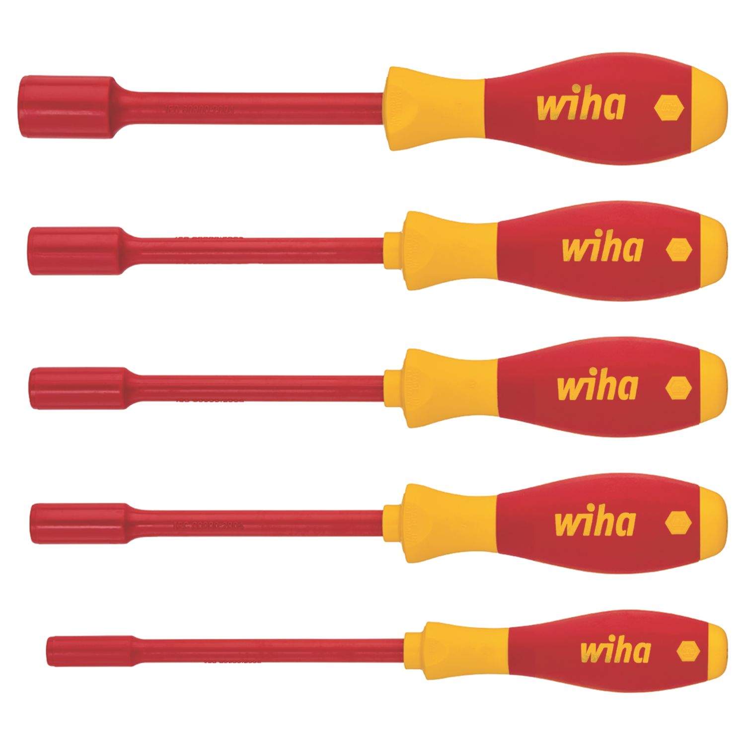 Wiha Mixed VDE Hexagon Nut Drivers 5 Piece Set (175KW)