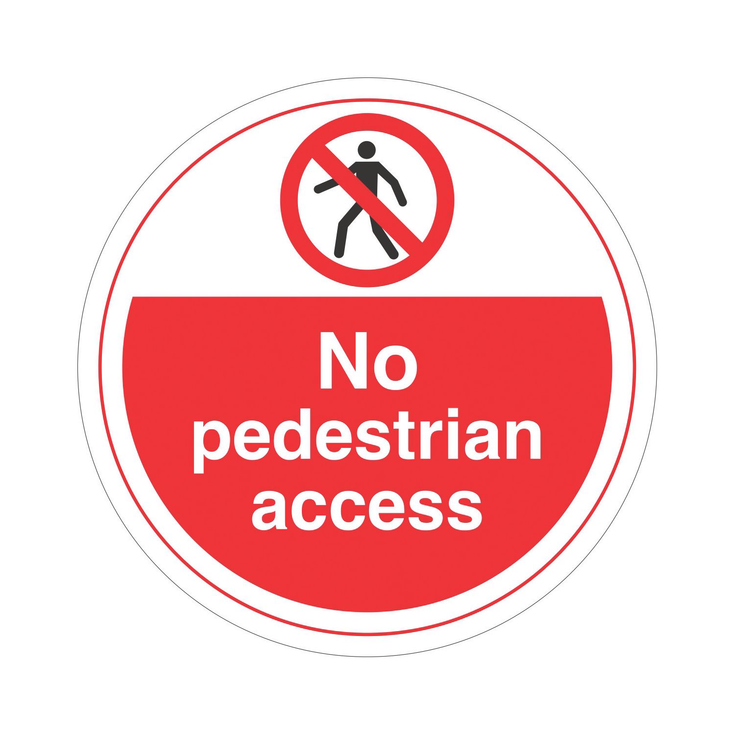 Essentials No Pedestrian Access Floor Sign 450mm x 450mm (175YU)