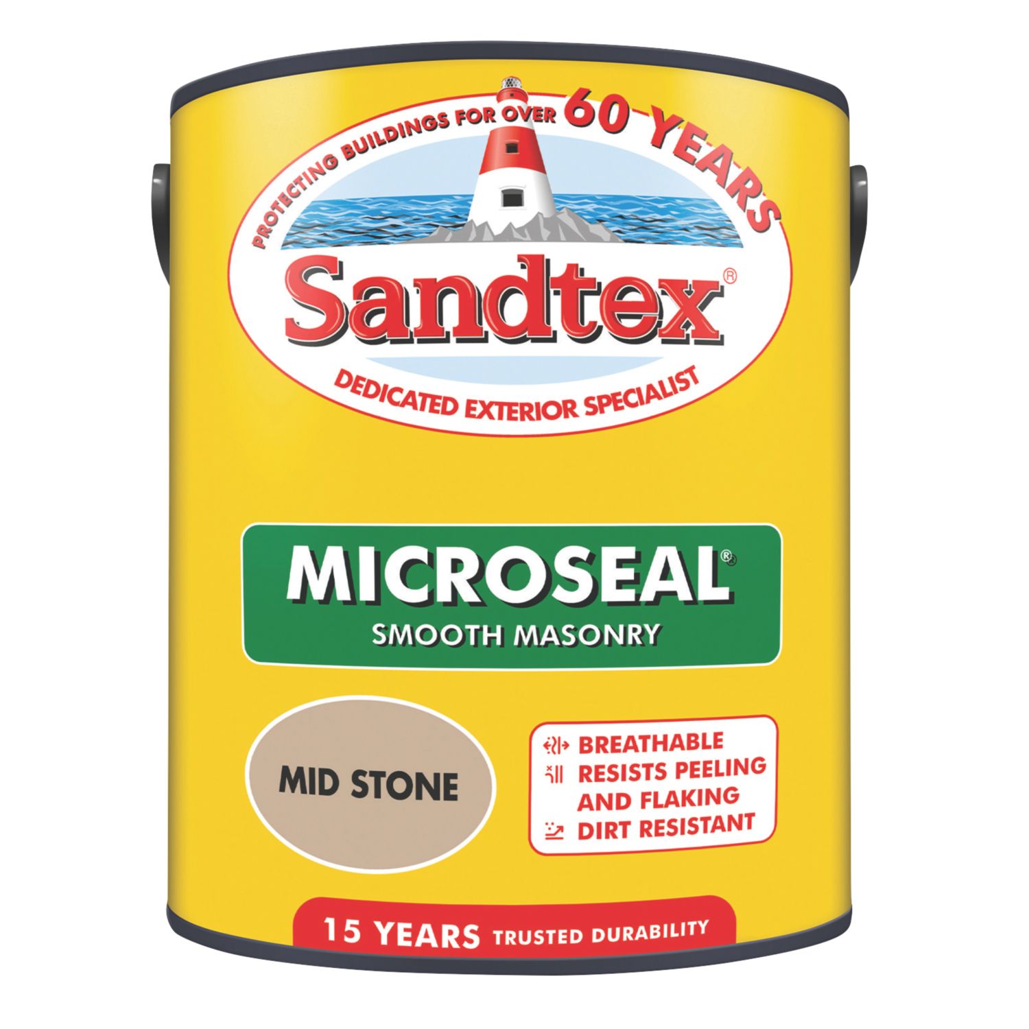 Sandtex 5Ltr Mid Stone Masonry Paint (17612)