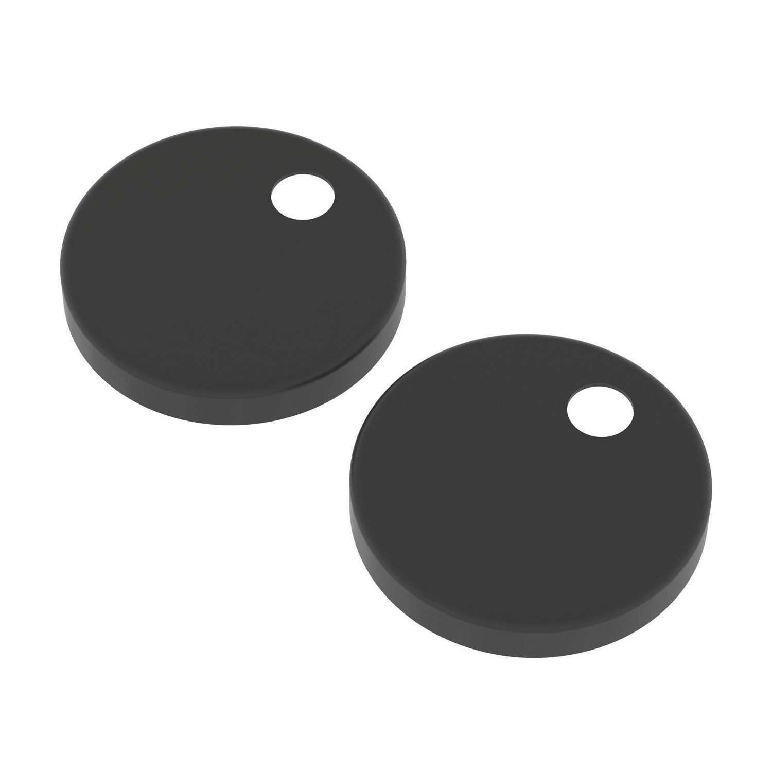 Brixton & Trade Toilet Seat Hinge Cover Caps Slim Black (176CH)