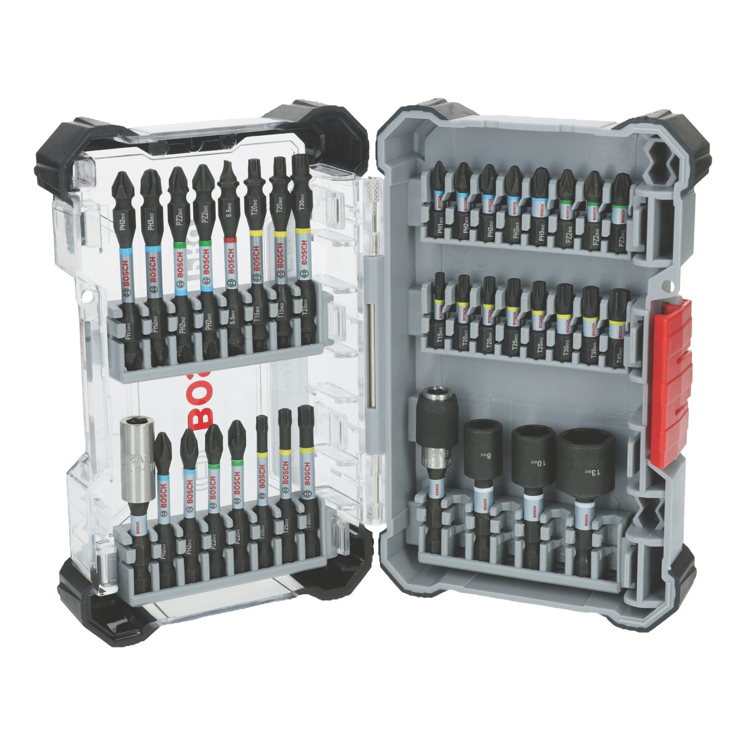 Bosch PRO Multi-Material Impact Screwdriver Bit Set with Nutsetters 36 Pieces (176CR)