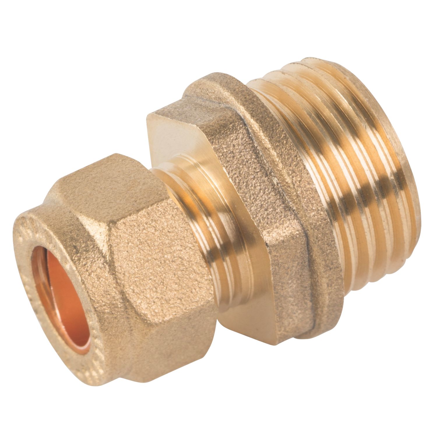 Midbrass Brass Compression Adapting Male Iron Coupler 10mm x 1/2" (176HP)