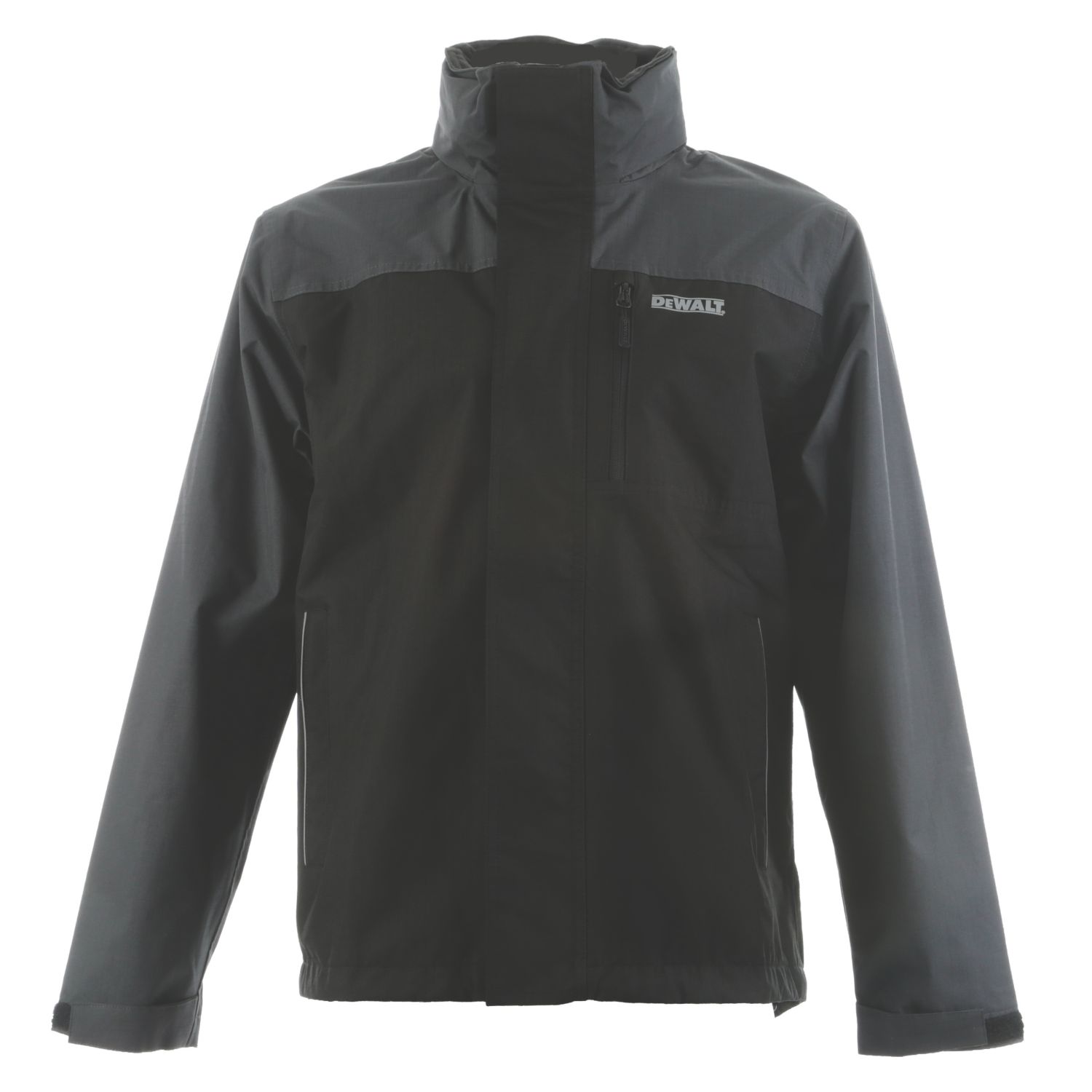 DEWALT Storm Waterproof Jacket Black/Grey Large 42-44" Chest (1783R)