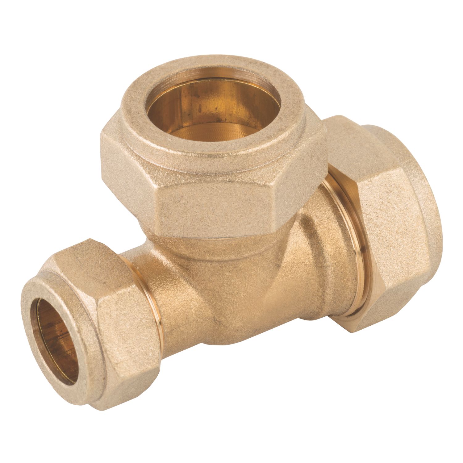 Midbrass Brass Compression Reducing Tee 3/4" x 1/2" x 3/4" (179HP)