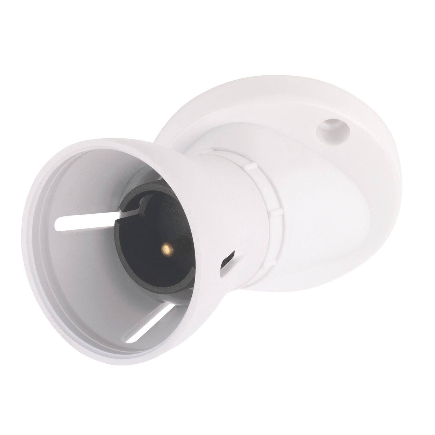 Essentials Angled HO Batten Lamp Holder Light Fitting B22 2.52" (1801D)