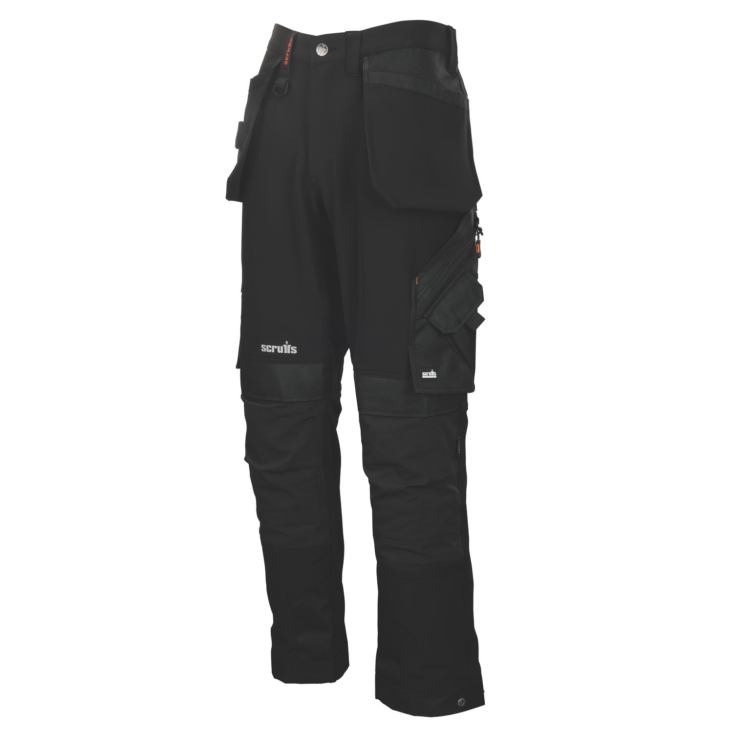 Scruffs Pro Flex Plus Holster Work Trousers Black 36" W 32" L (180JJ)