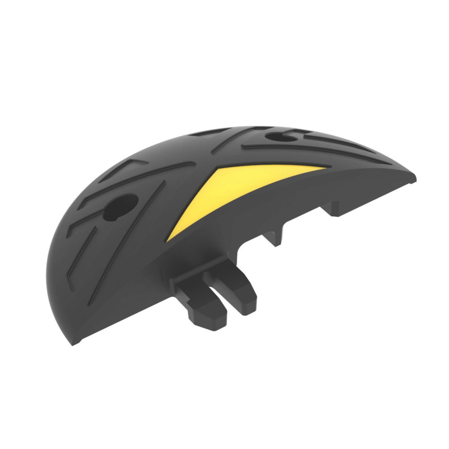 JSP 5mph Speed Bump End Caps Black / Yellow 75mm 2 Pack (180YL)