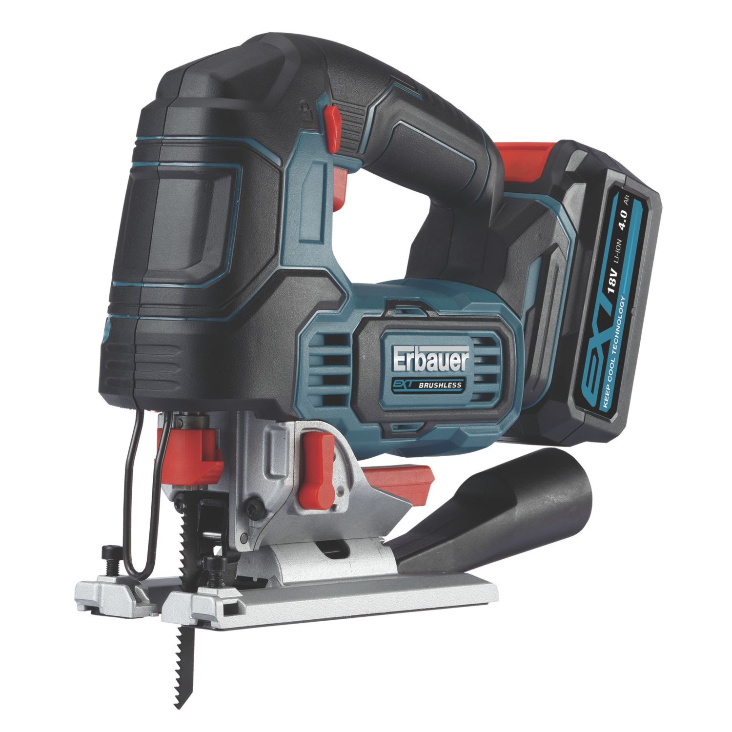 Erbauer EJS18-Li 18V 1 x 4.0Ah Li-Ion EXT Brushless Cordless Jigsaw (181FV)
