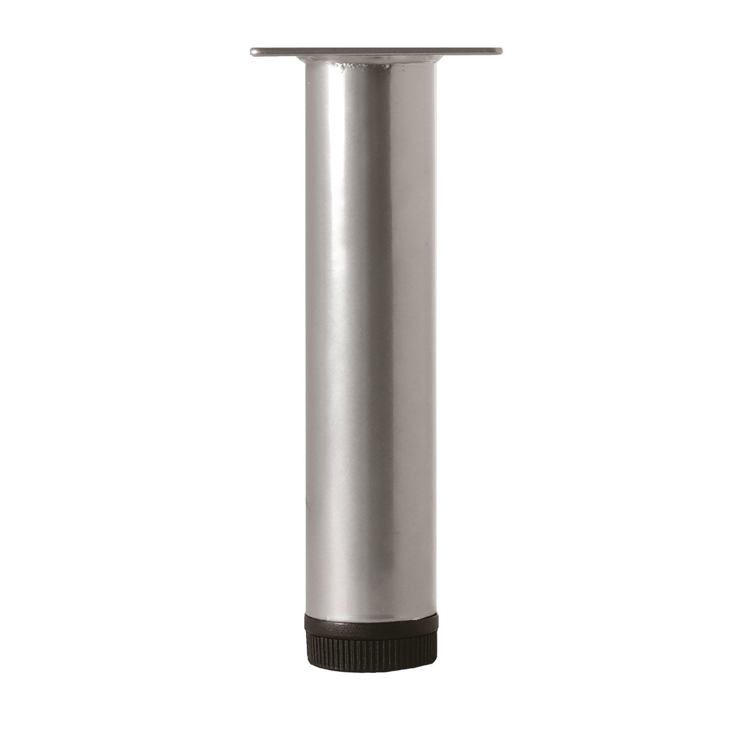 Rothley Round Furniture Leg Silver 150mm (18211)