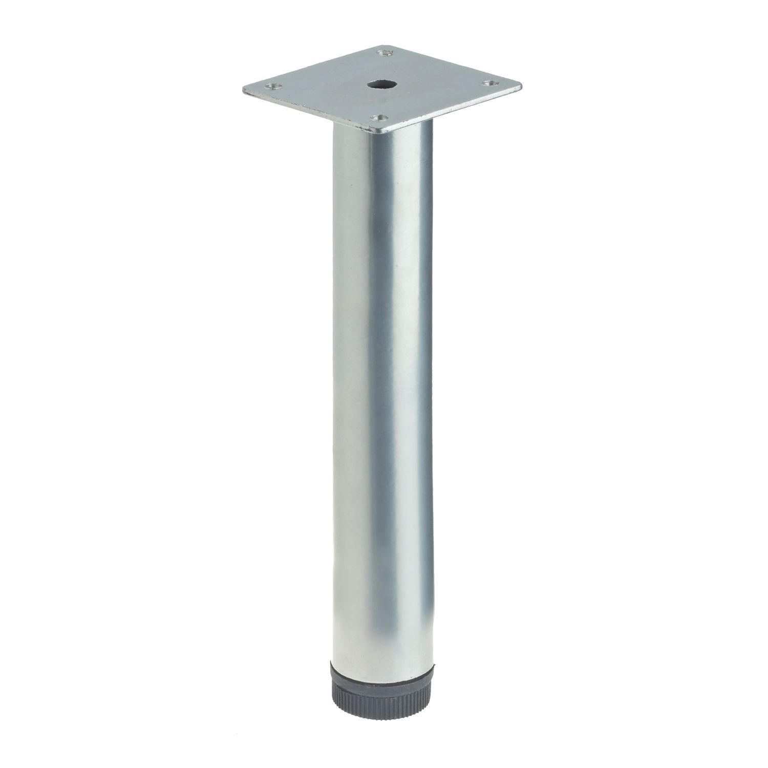 Rothley Round Furniture Leg Silver 200mm (18228)