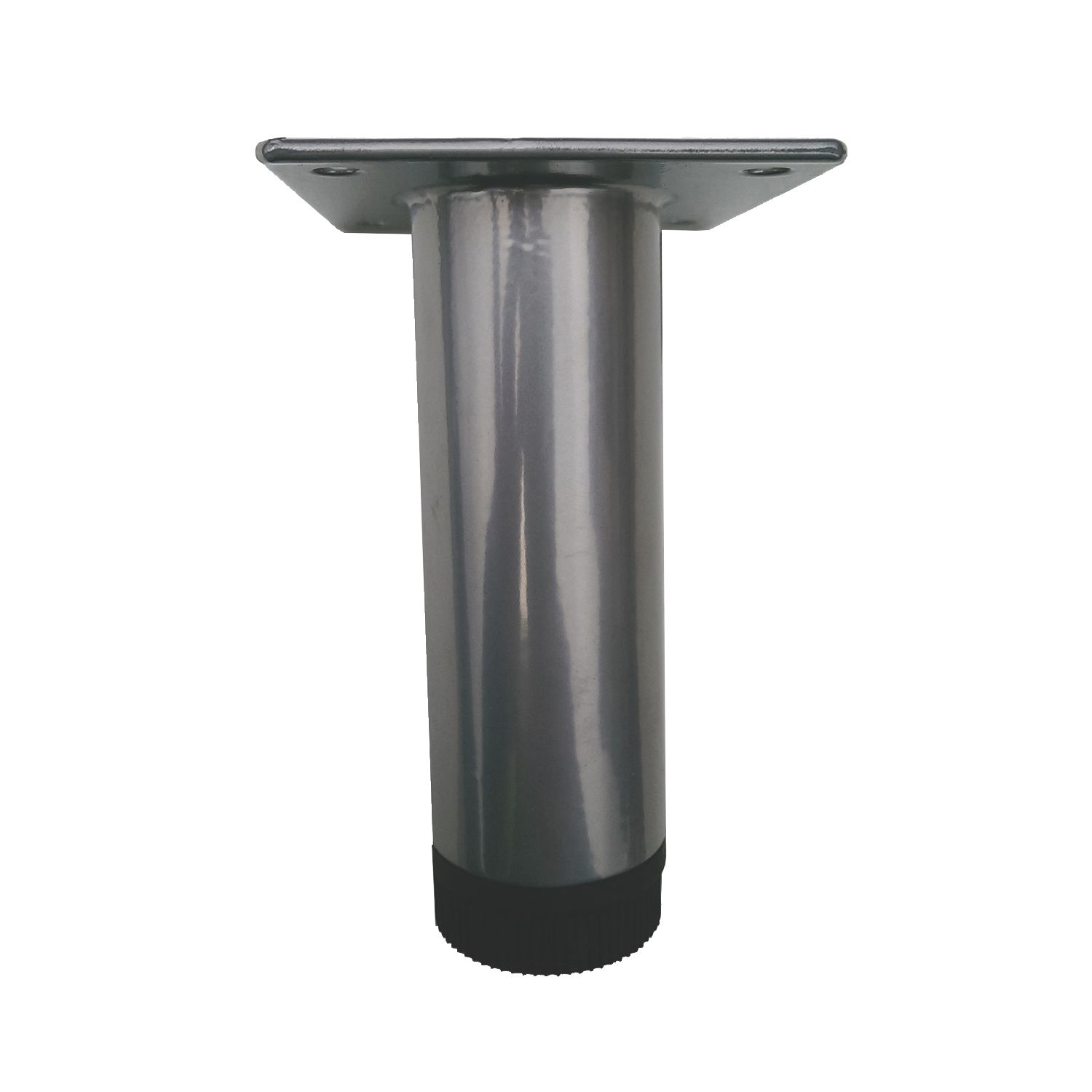 Rothley Round Furniture Leg Silver 100mm (18239)