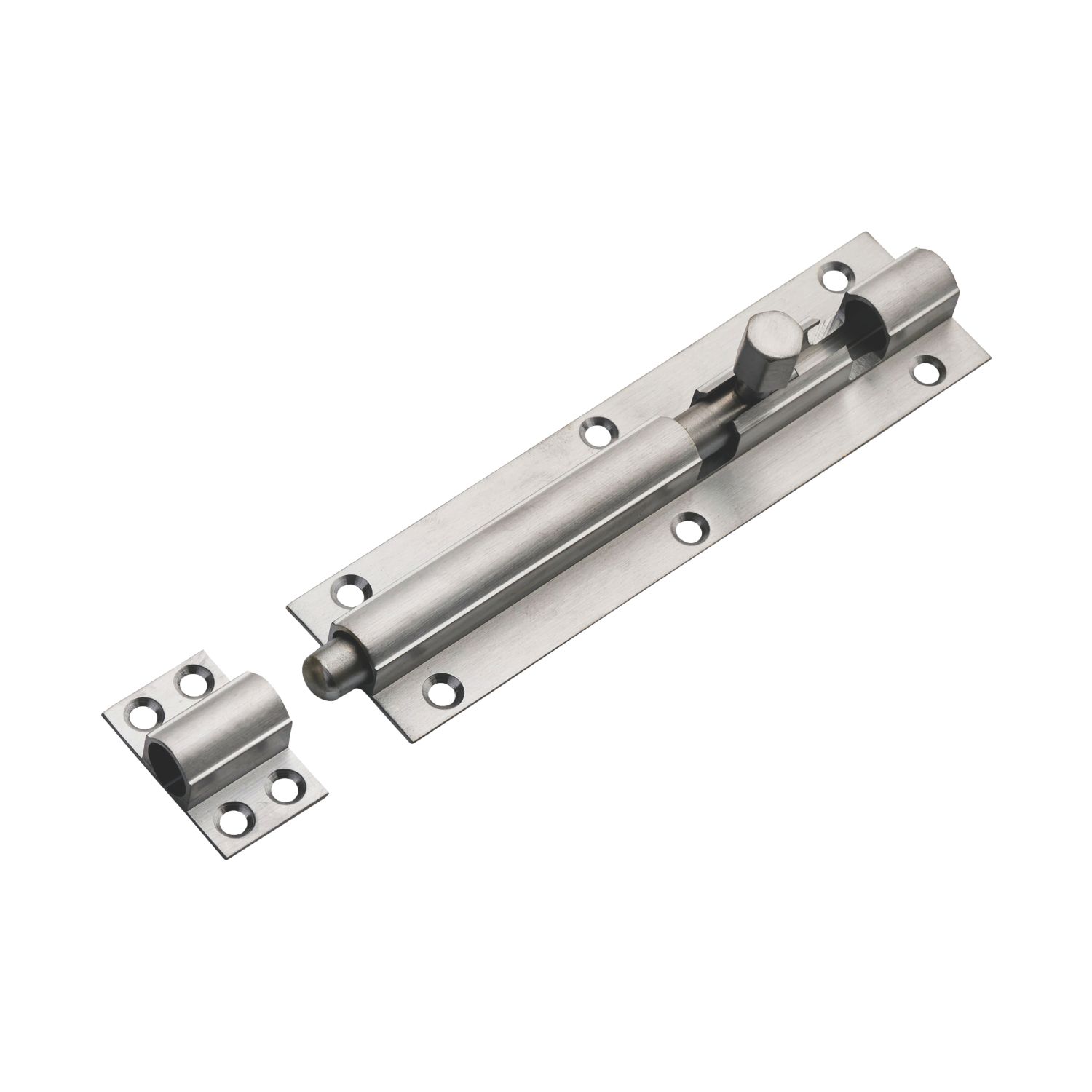 Straight Barrel Door Bolt Satin Chrome 152mm (183PR)