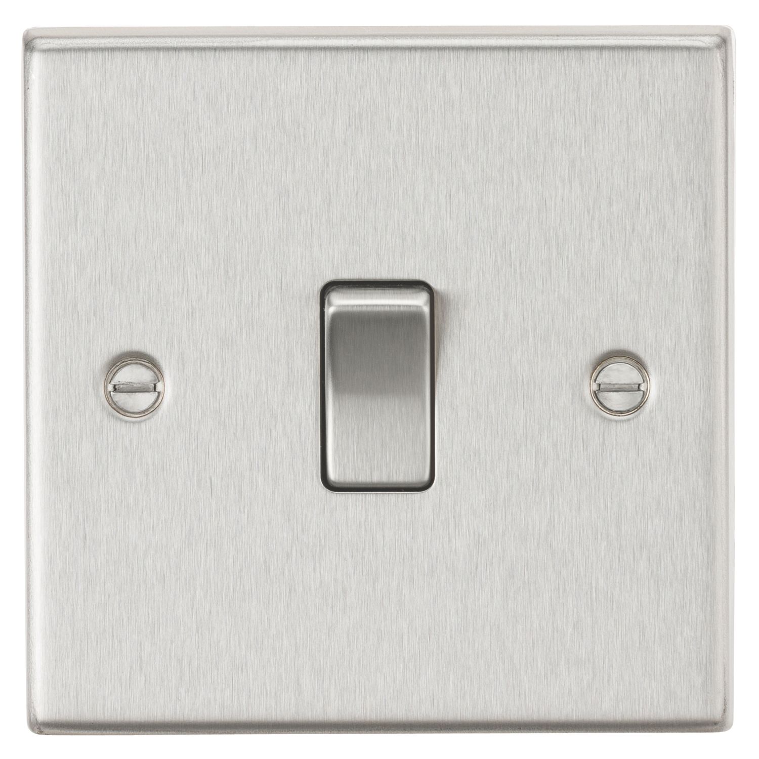 Knightsbridge 10AX 1-Gang 2-Way Light Switch Brushed Chrome (185TY)