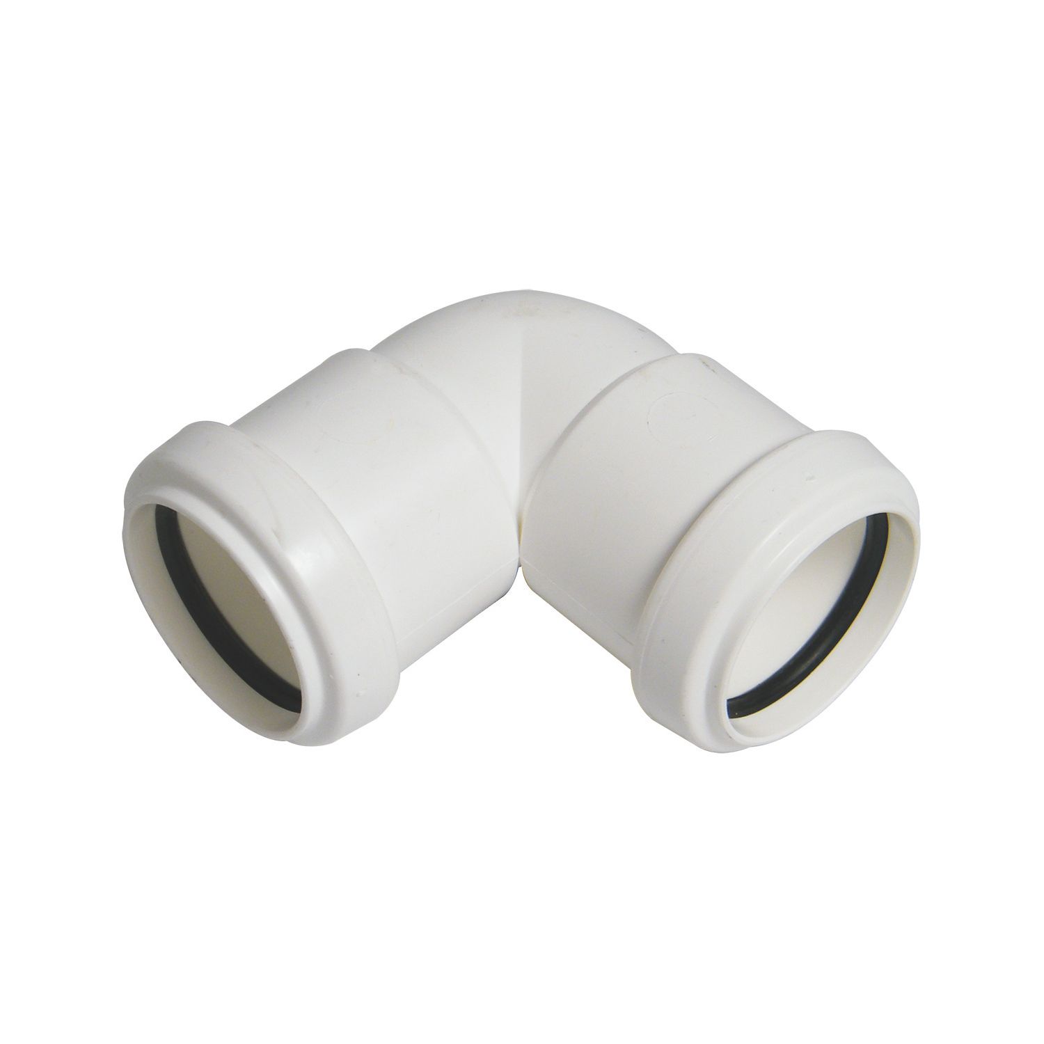FloPlast Push-Fit Waste Knuckle Bend White 90° 40mm (18679)