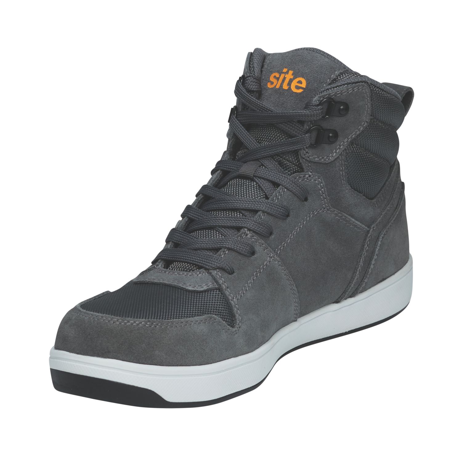 Site Toth Size 9 Grey Steel Toe Cap Safety Trainer Boots (186RT)