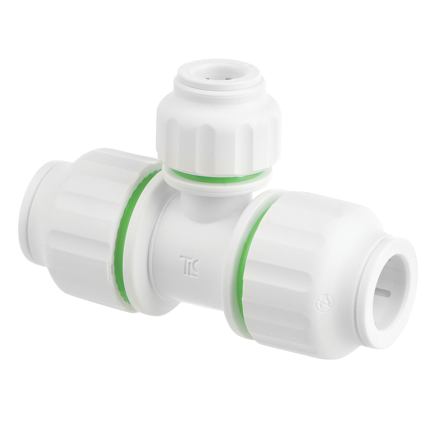 Flomasta Plastic Push-Fit Reducing Tee 15mm x 15mm x 10mm (187HY)
