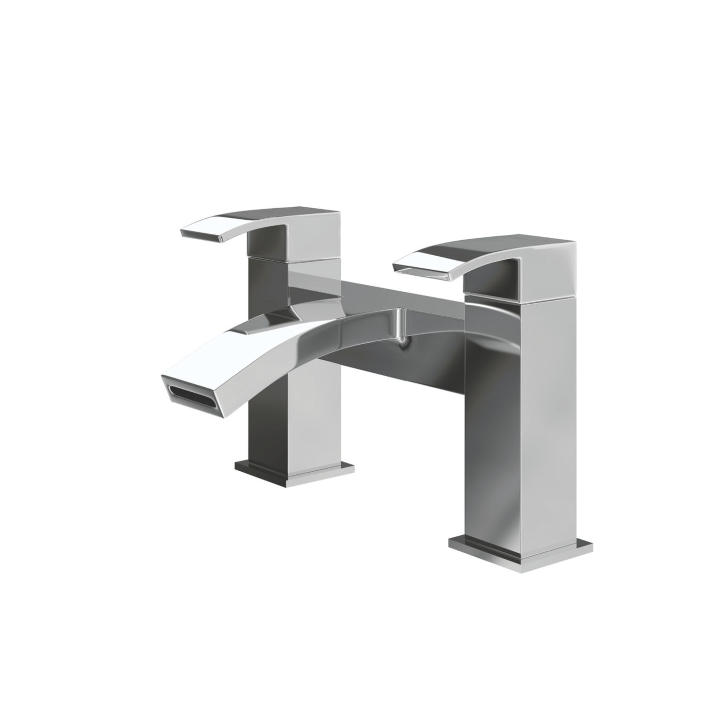 ETAL Kinlin Chrome 143mm Deck Mounted Lever 2 Tap Holes Bath Mixer Tap (187YU)