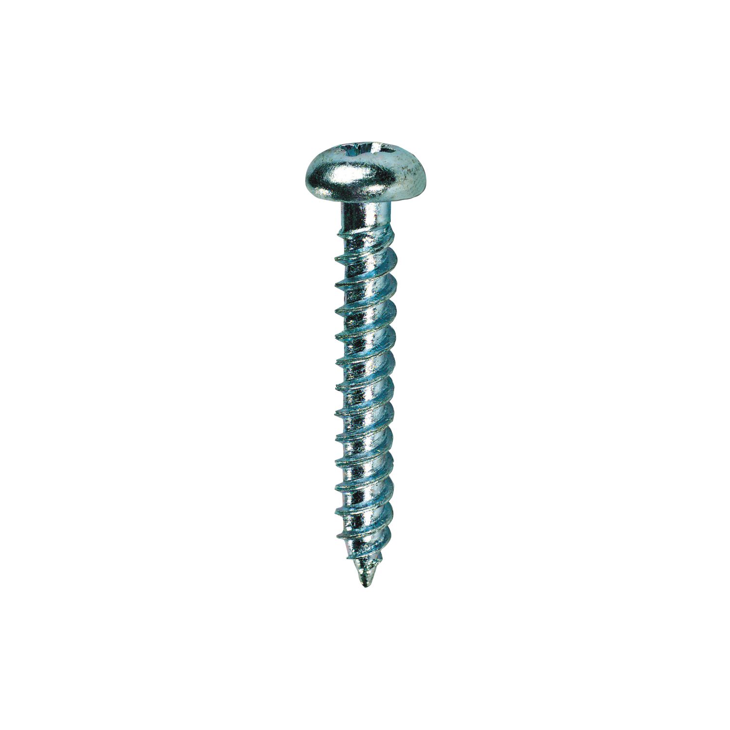 Quicksilver PZ Rounded Thread Cutting Woodscrews 8ga x 1" 200 Pack (18997)