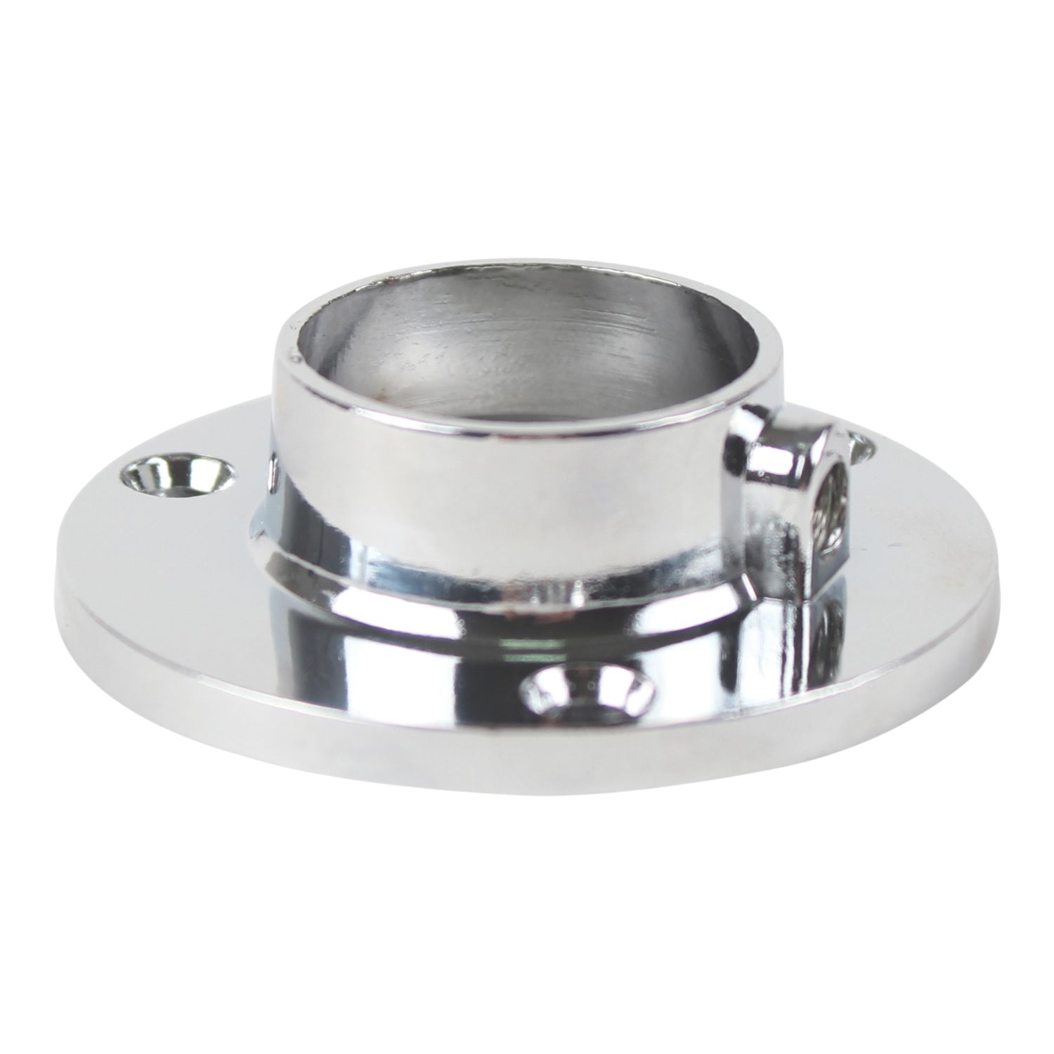 Essentials Round Rail End Sockets Brushed Nickel 25mm 2 Pack (189VE)