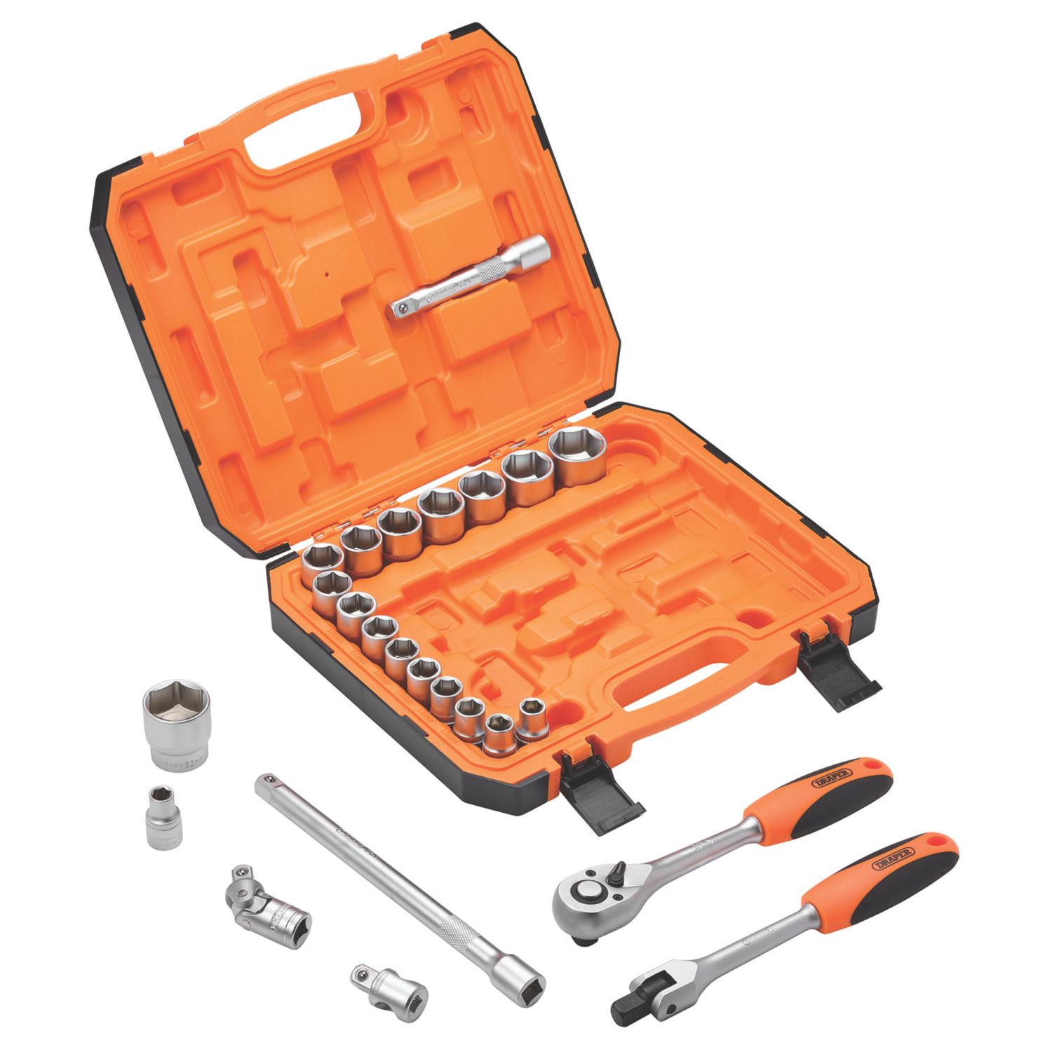 Draper Hi-Torq 1/2" Drive 6-Point Socket Set 24 Pieces (190CN)