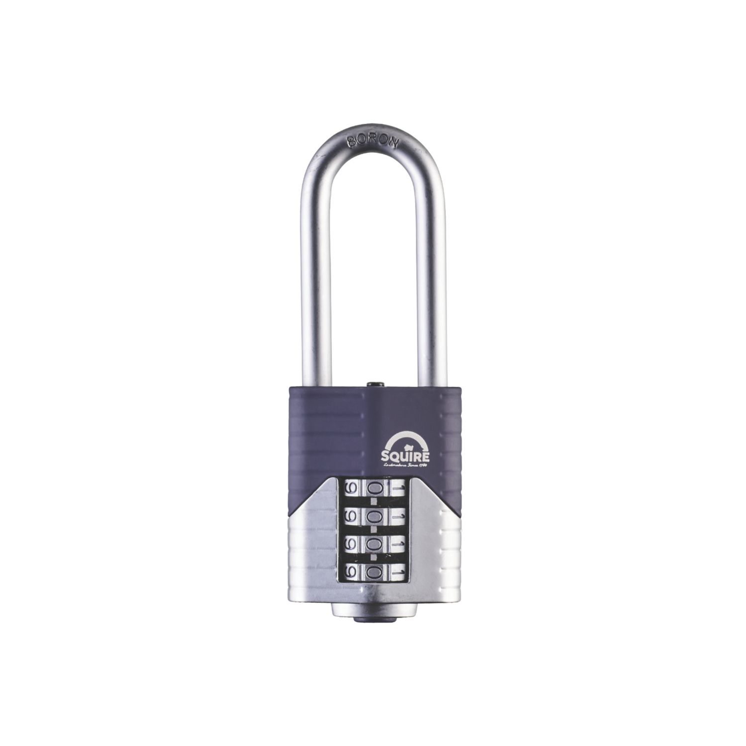Squire Vulcan Weatherproof Long Shackle Combination High Security Padlock Blue/Chrome 50mm (1913T)